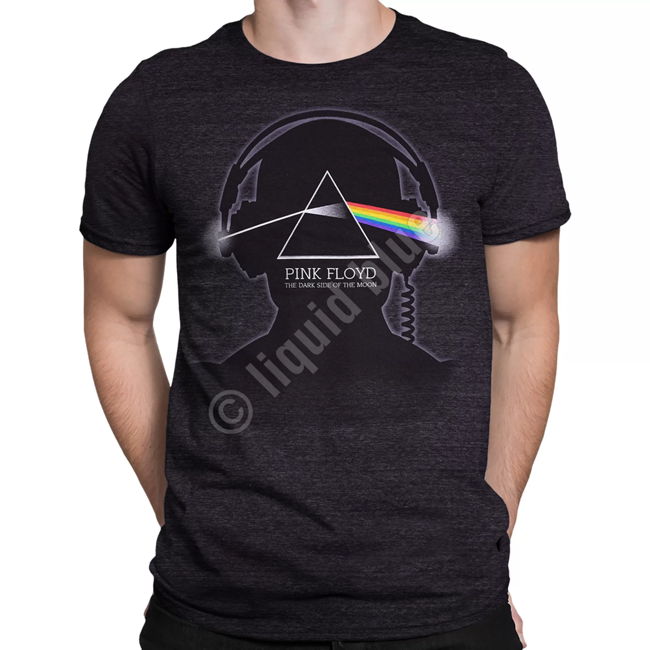 Tri-Blend T-Shirt | Pink Floyd<Liquid Blue Dark Side Beats Dark Heather Tri-Blend T-Shirt