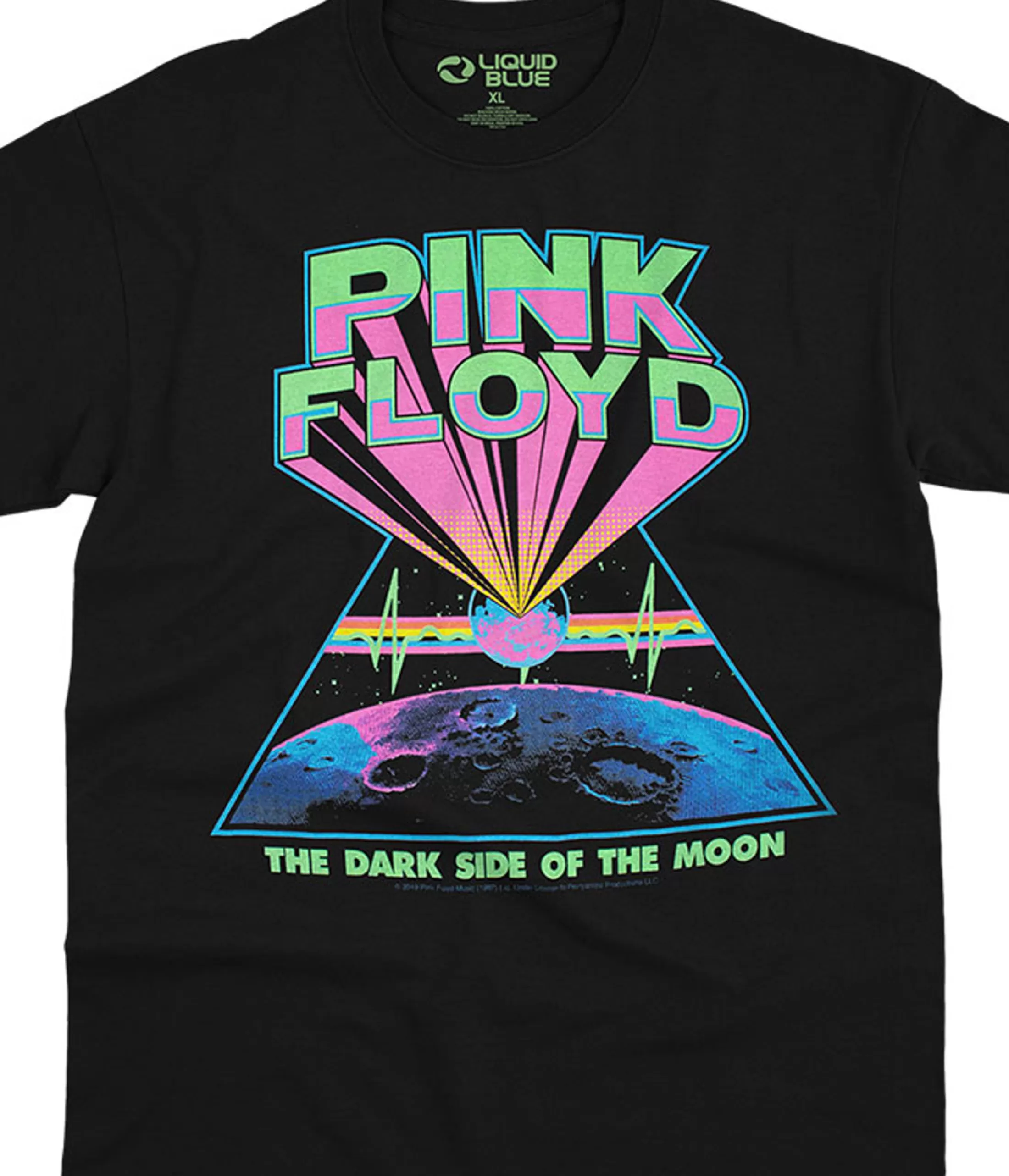 T-Shirt | Blacklight<Liquid Blue Dark Side Blacklight Black T-Shirt