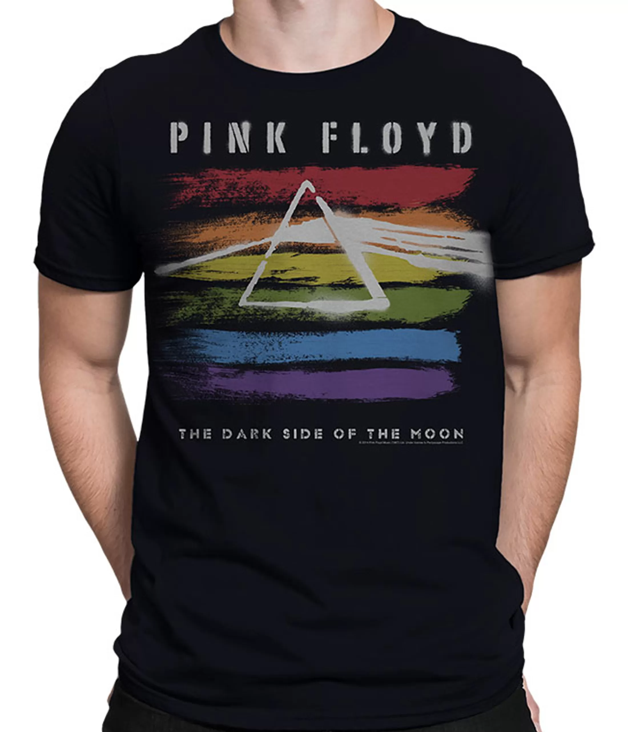 Athletic T-Shirt | Pink Floyd<Liquid Blue Dark Side Brushed Black Athletic T-Shirt