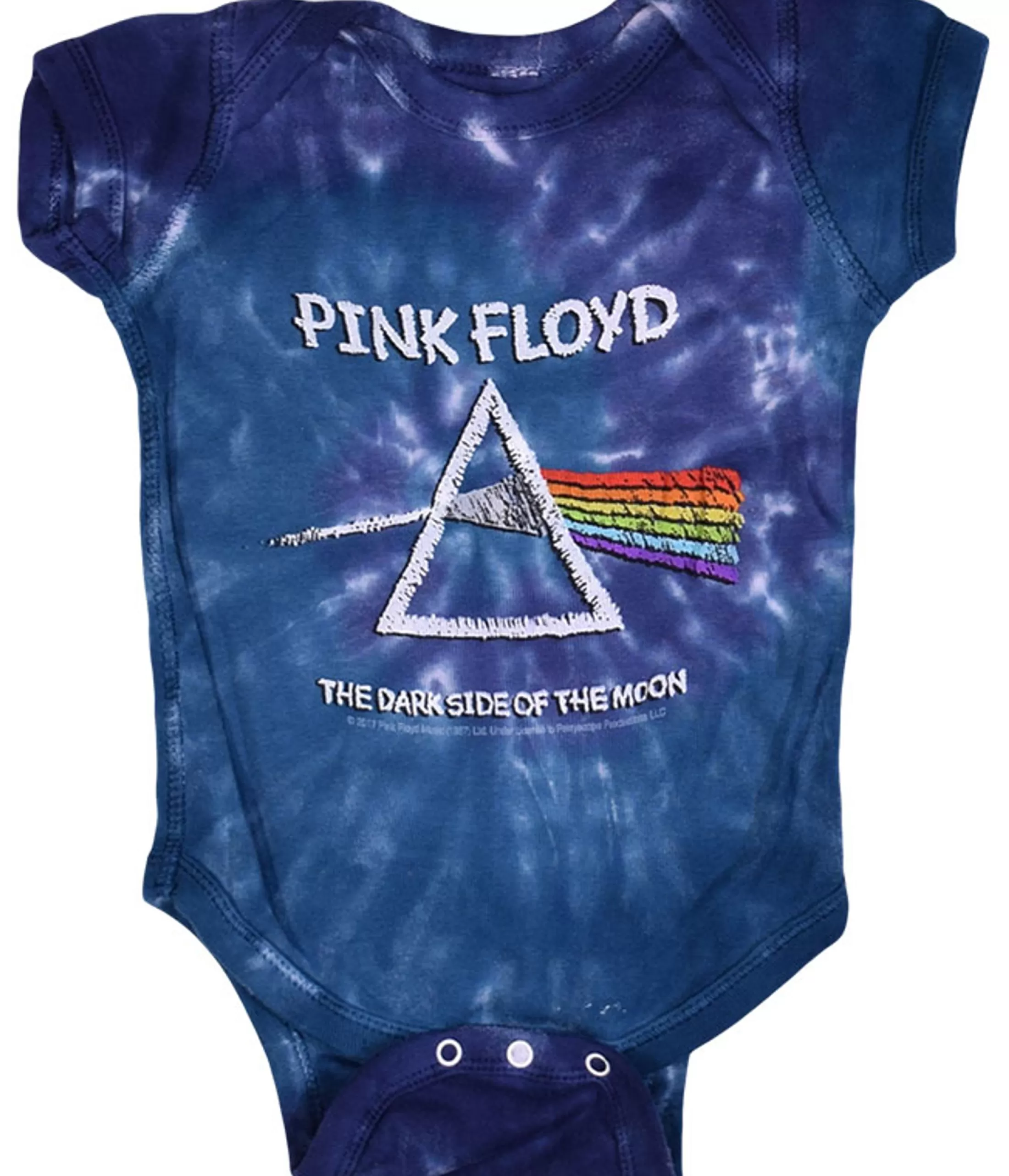 Onesies | Pink Floyd<Liquid Blue Dark Side Chalk Tie-Dye Onesie