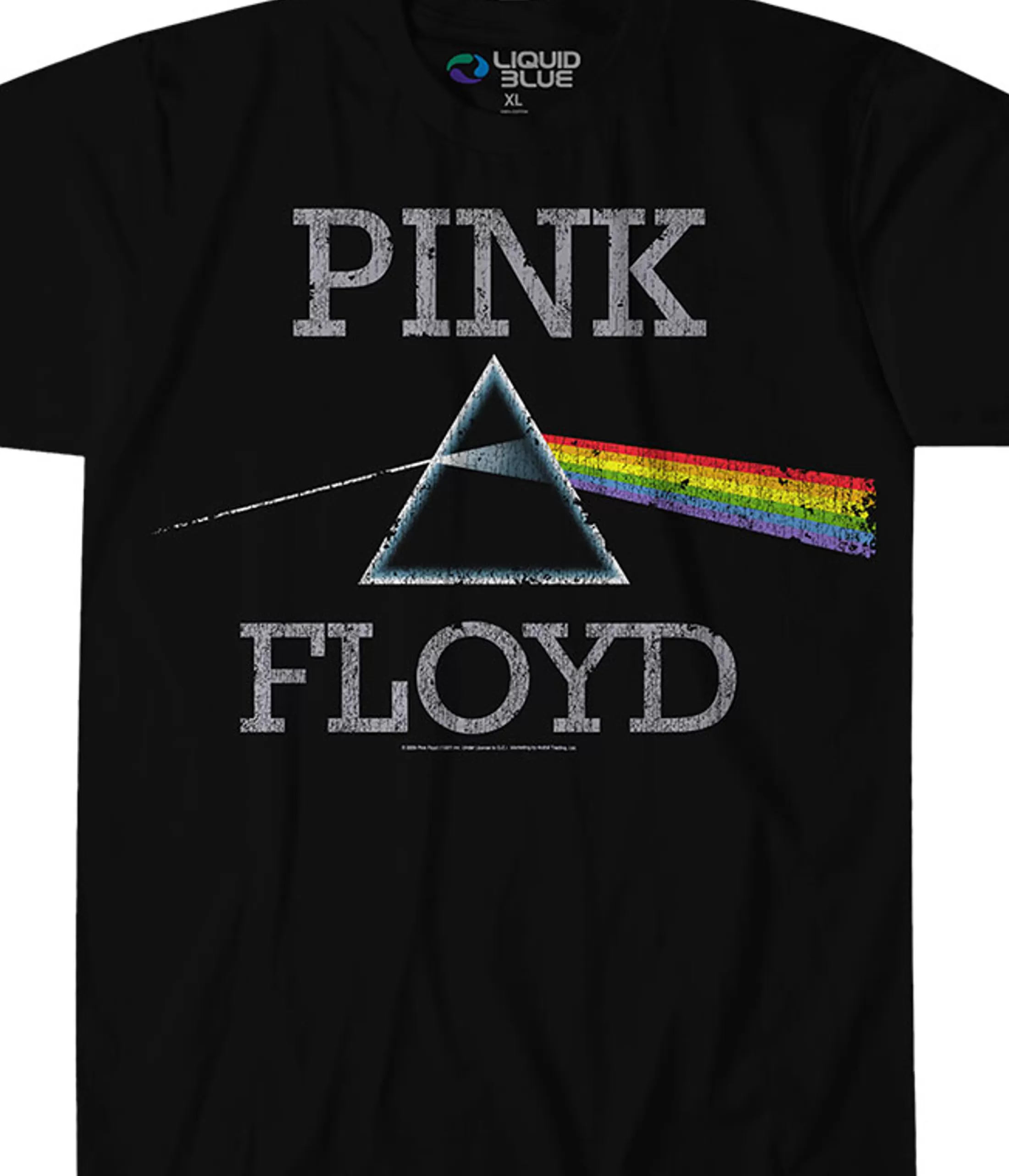 Athletic T-Shirt | Pink Floyd<Liquid Blue Dark Side Classic Black Athletic T-Shirt