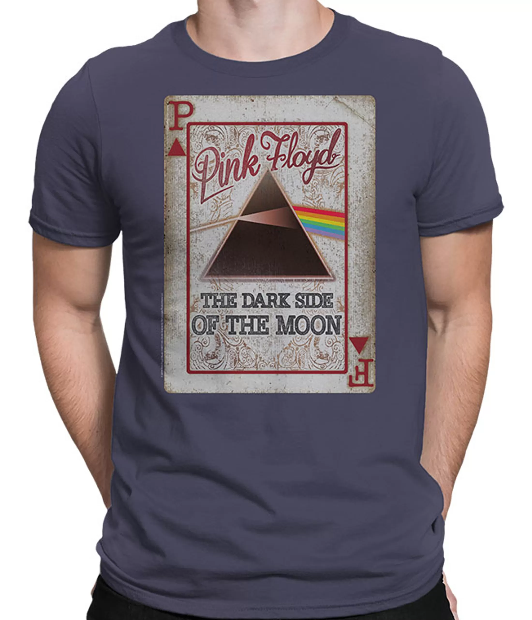 Athletic T-Shirt | Pink Floyd<Liquid Blue Dark Side Deck Grey Athletic T-Shirt