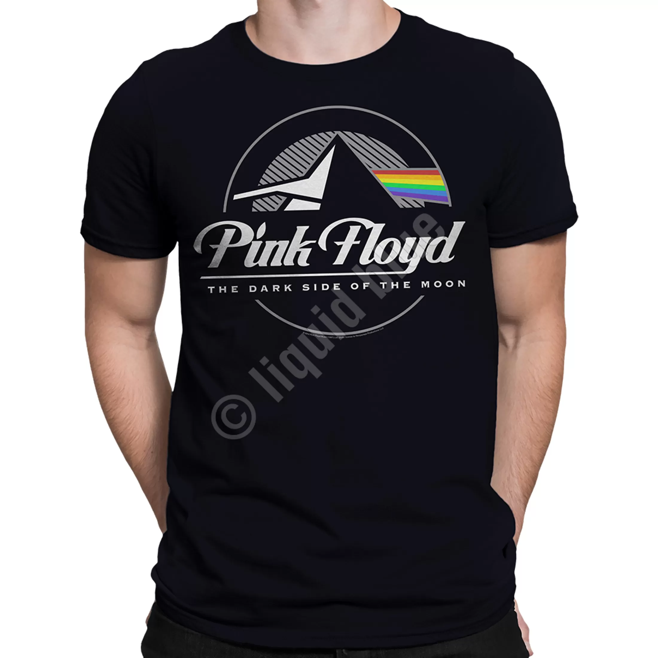 T-Shirt | Pink Floyd<Liquid Blue Dark Side Graphic Black T-Shirt