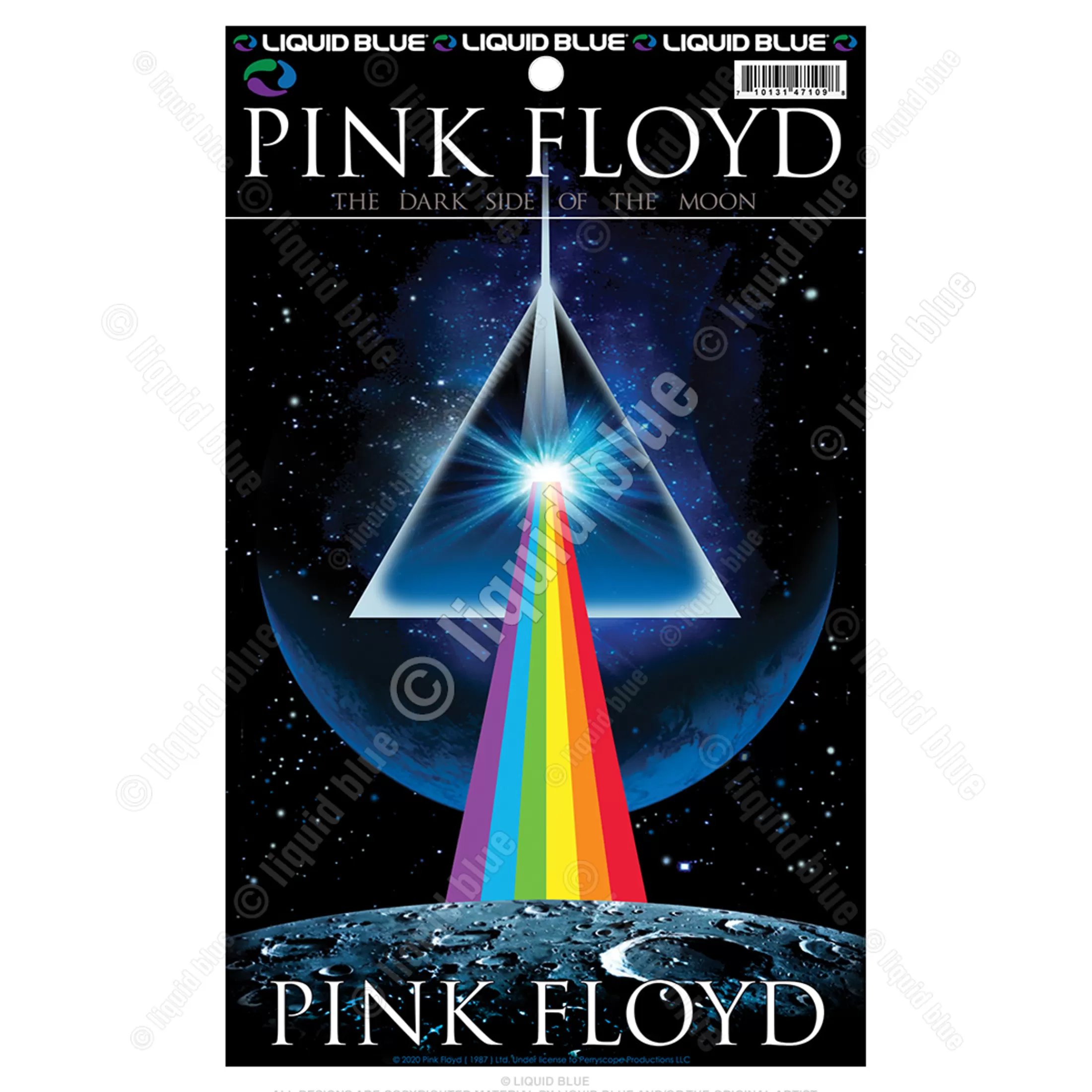 Pink Floyd<Liquid Blue Dark Side Invasion Sticker