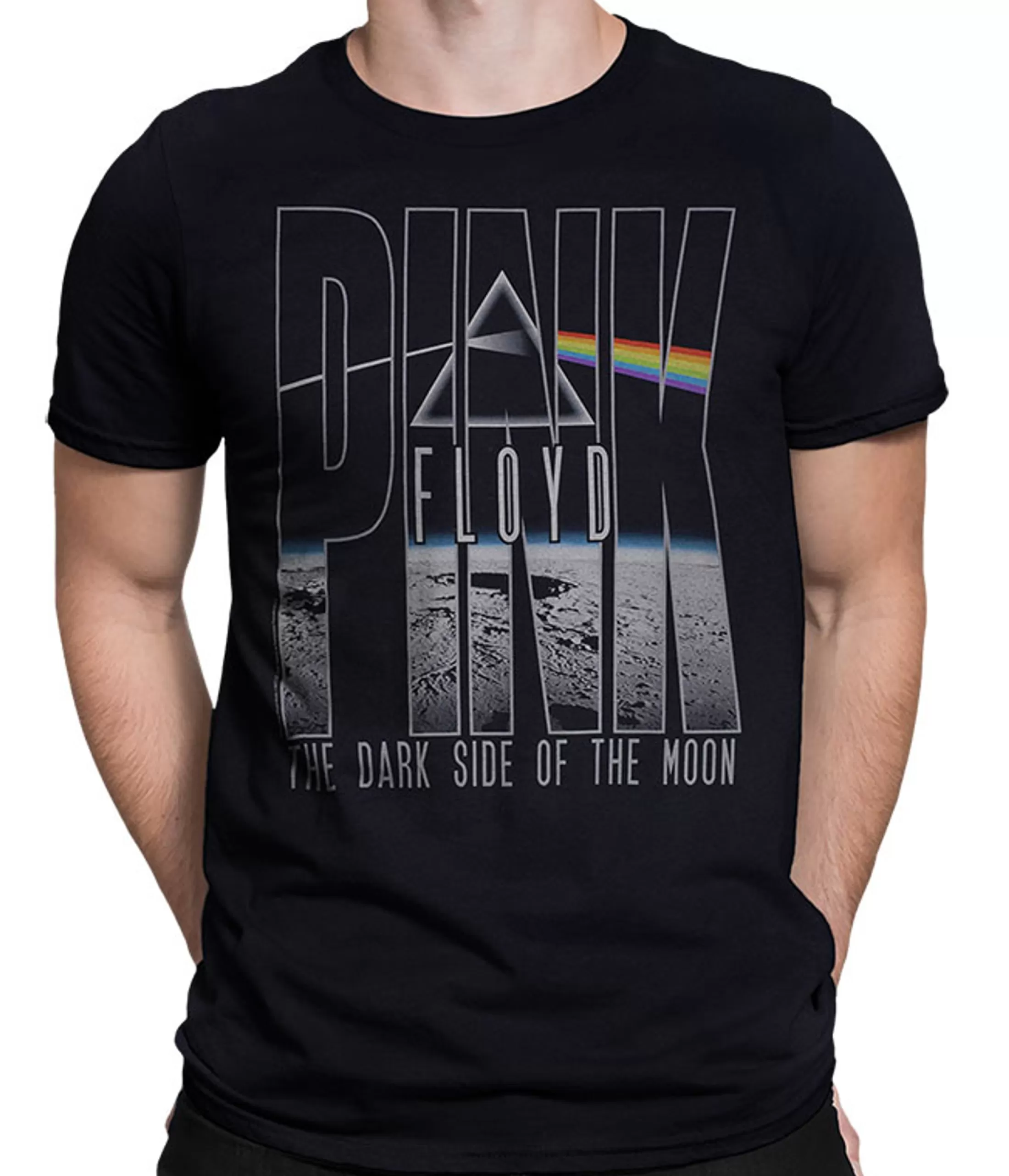 T-Shirt | Pink Floyd<Liquid Blue Dark Side Orbit Black T-Shirt