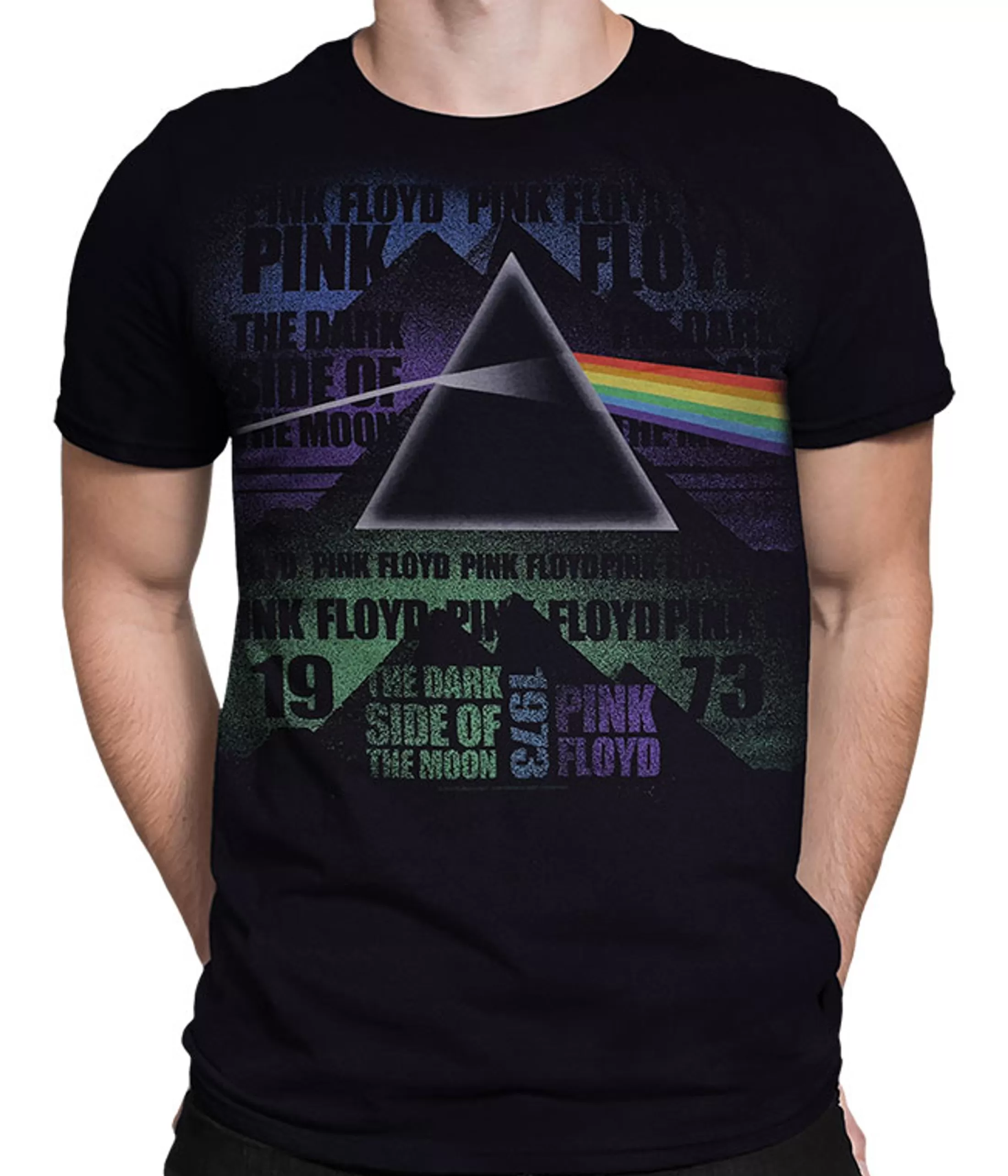 T-Shirt | Pink Floyd<Liquid Blue Dark Side Poster Black T-Shirt