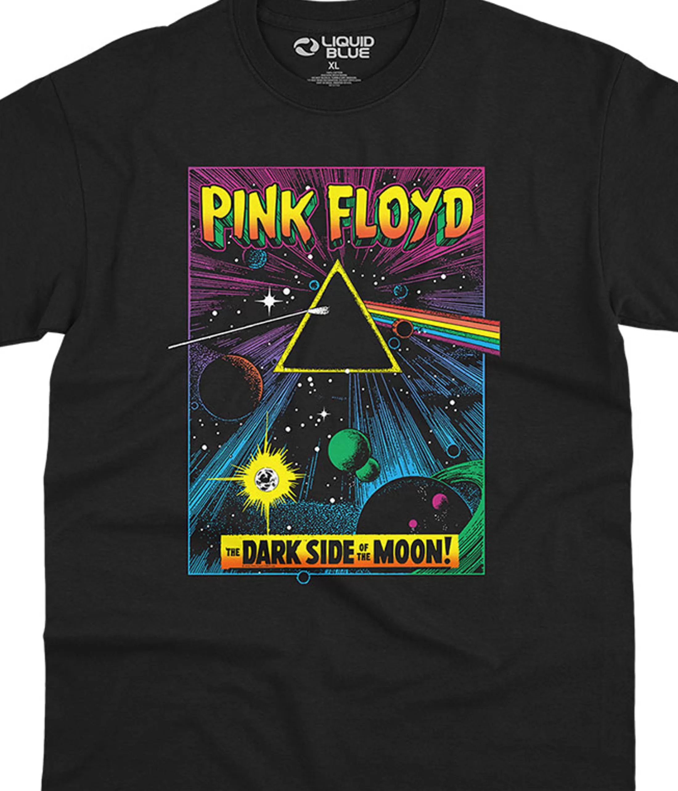 T-Shirt | Pink Floyd<Liquid Blue Dark Side Pulp Black T-Shirt