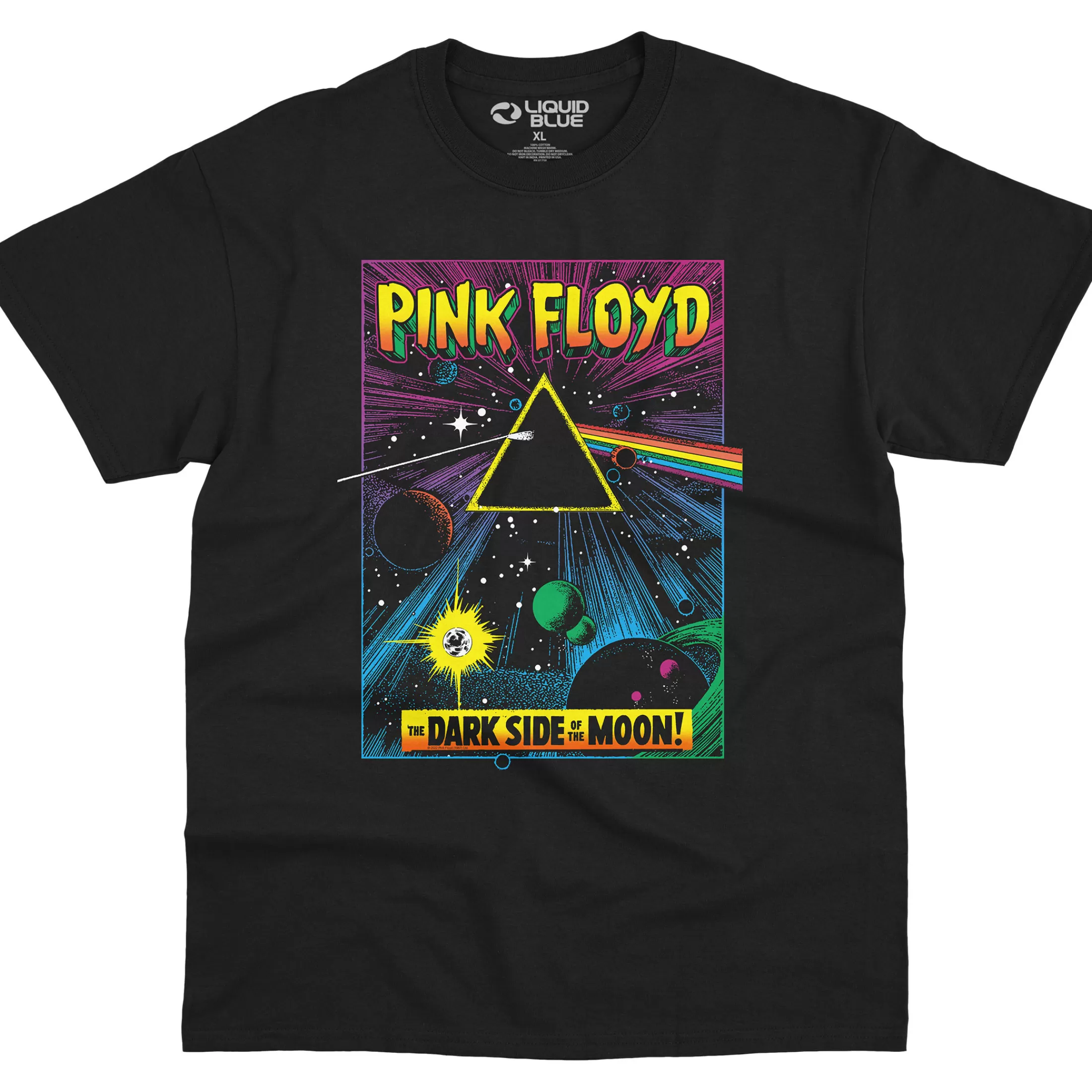 T-Shirt | Pink Floyd<Liquid Blue Dark Side Pulp Black T-Shirt