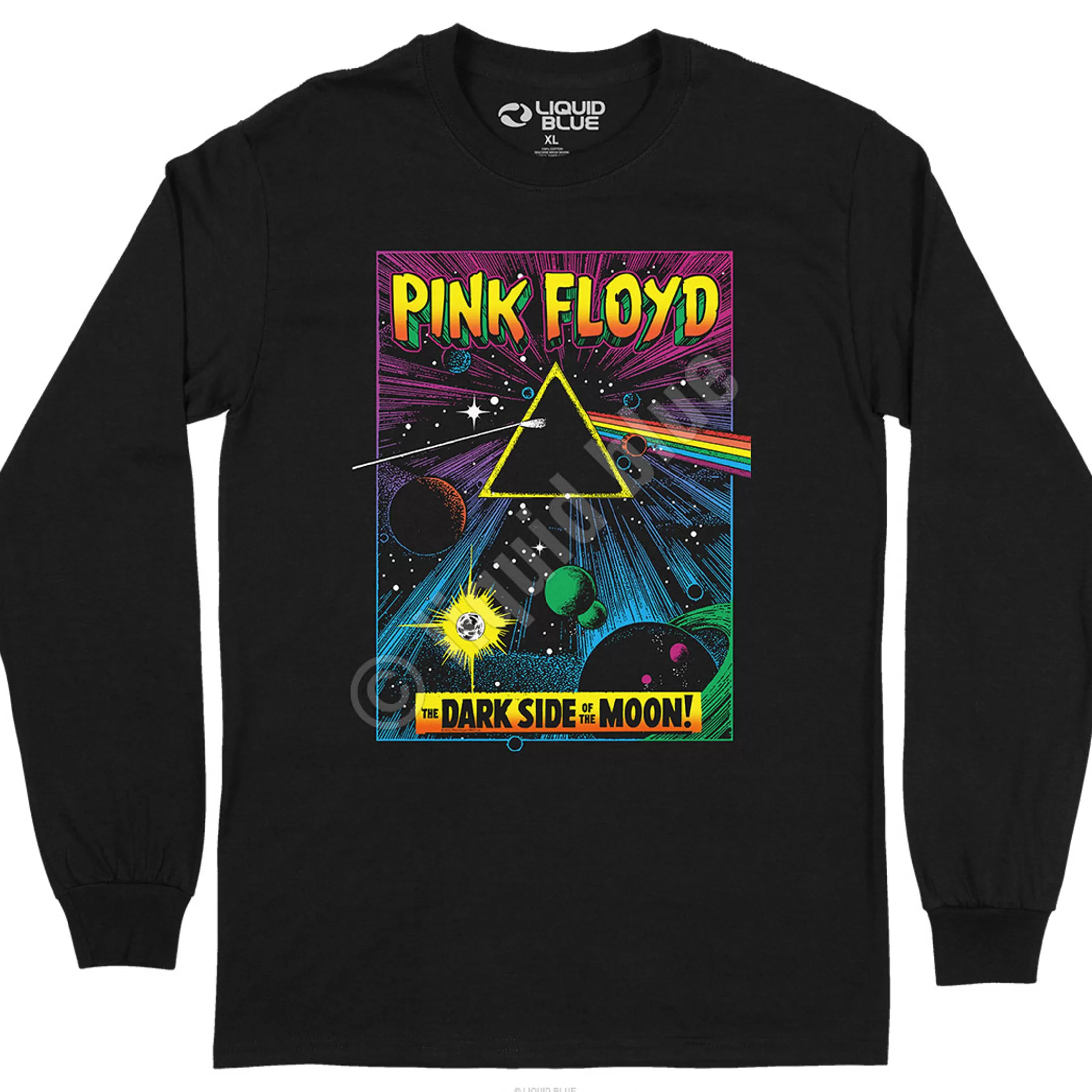 Long Sleeve | Pink Floyd<Liquid Blue Dark Side Pulp Long Sleeve T-Shirt