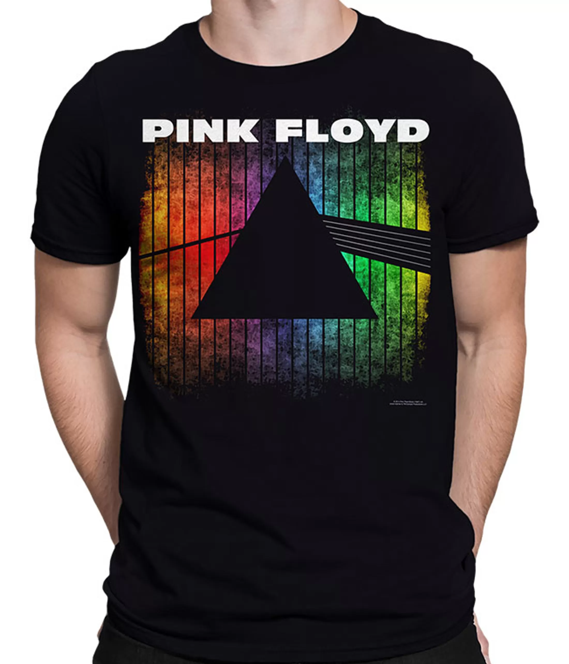 Athletic T-Shirt | Pink Floyd<Liquid Blue Dark Side Silhouette Black Athletic T-Shirt