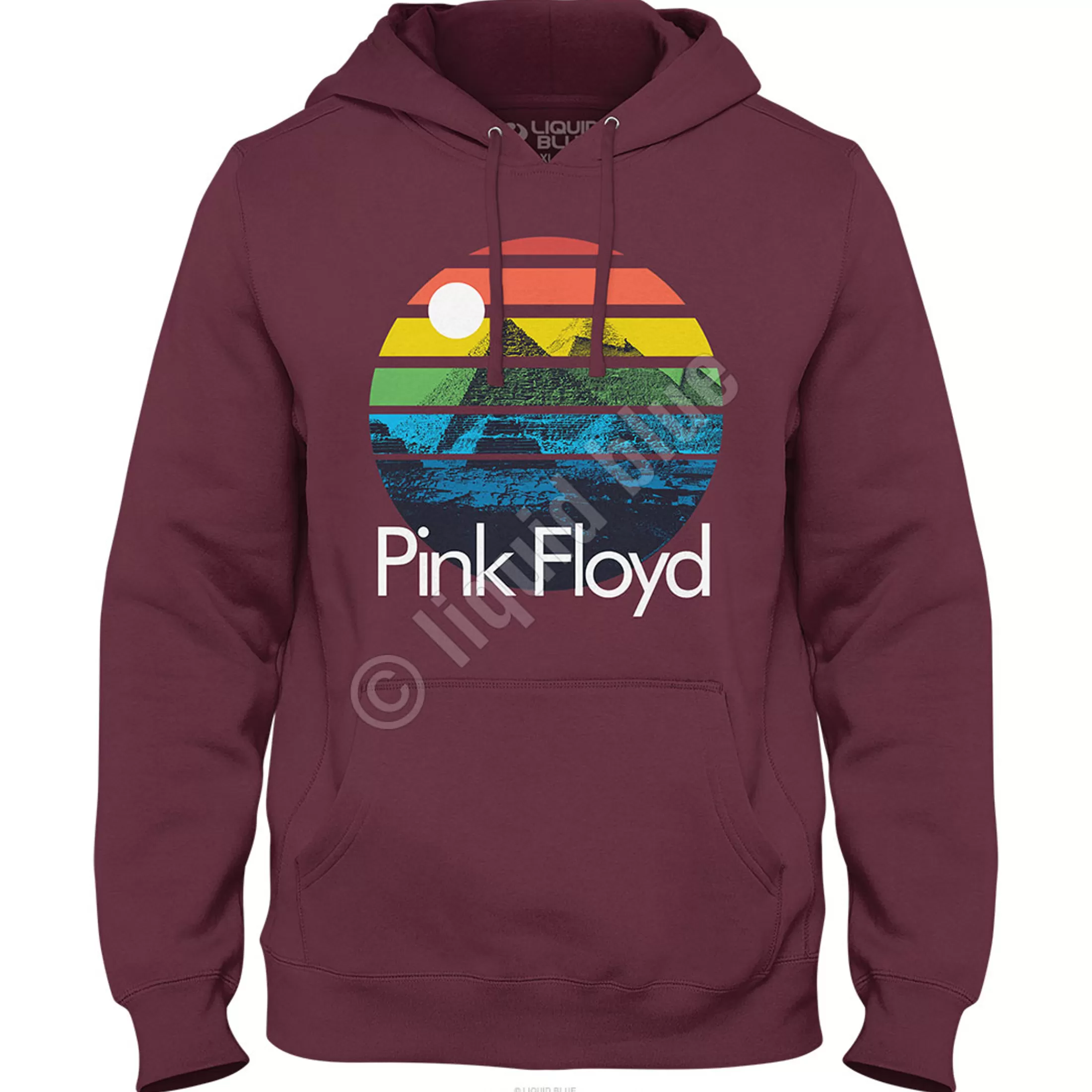 Hoodie | Pink Floyd<Liquid Blue Dark Side Sunset Hoodie