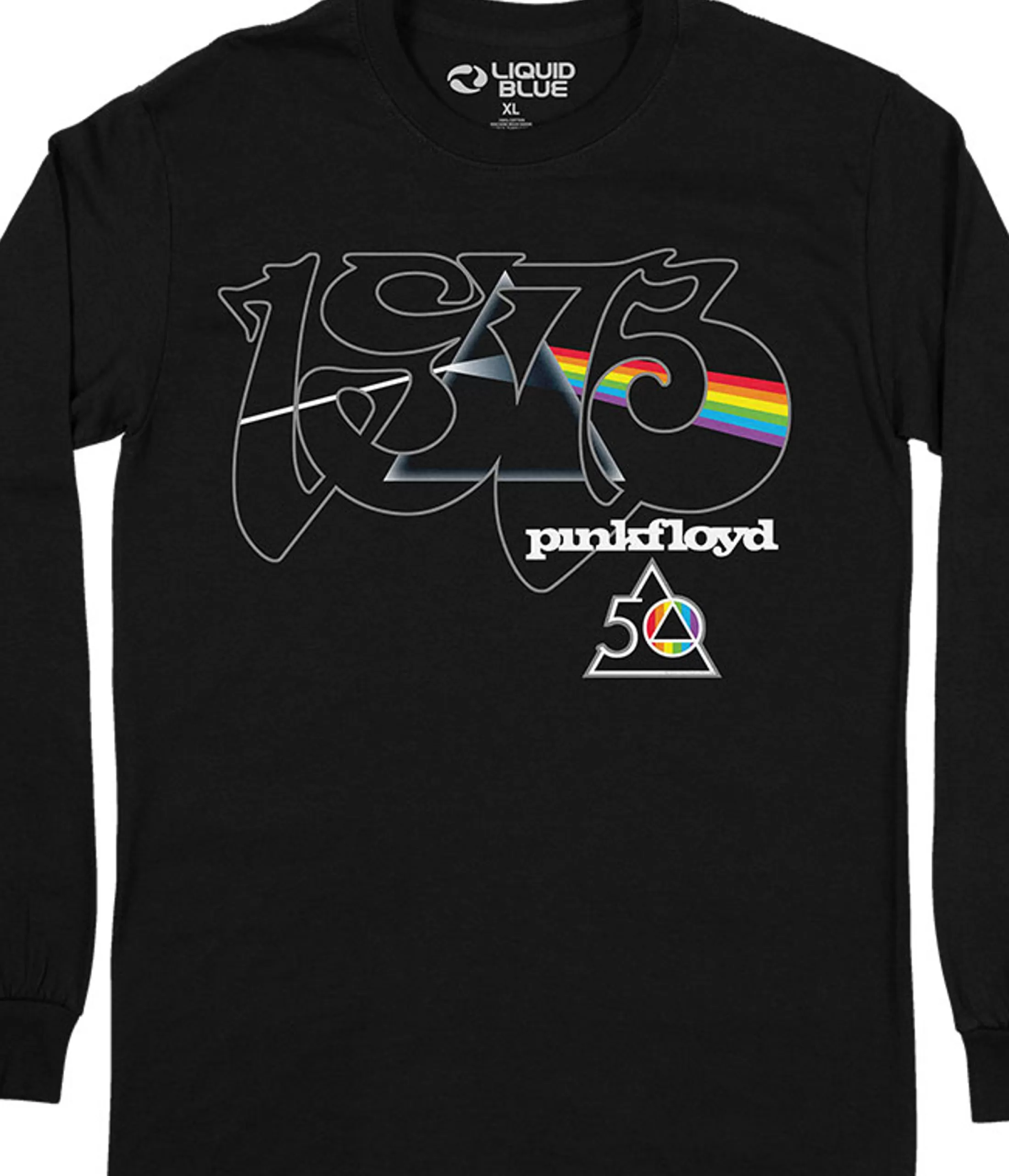 Long Sleeve | Pink Floyd<Liquid Blue Dark Side 50th Long Sleeve T-Shirt