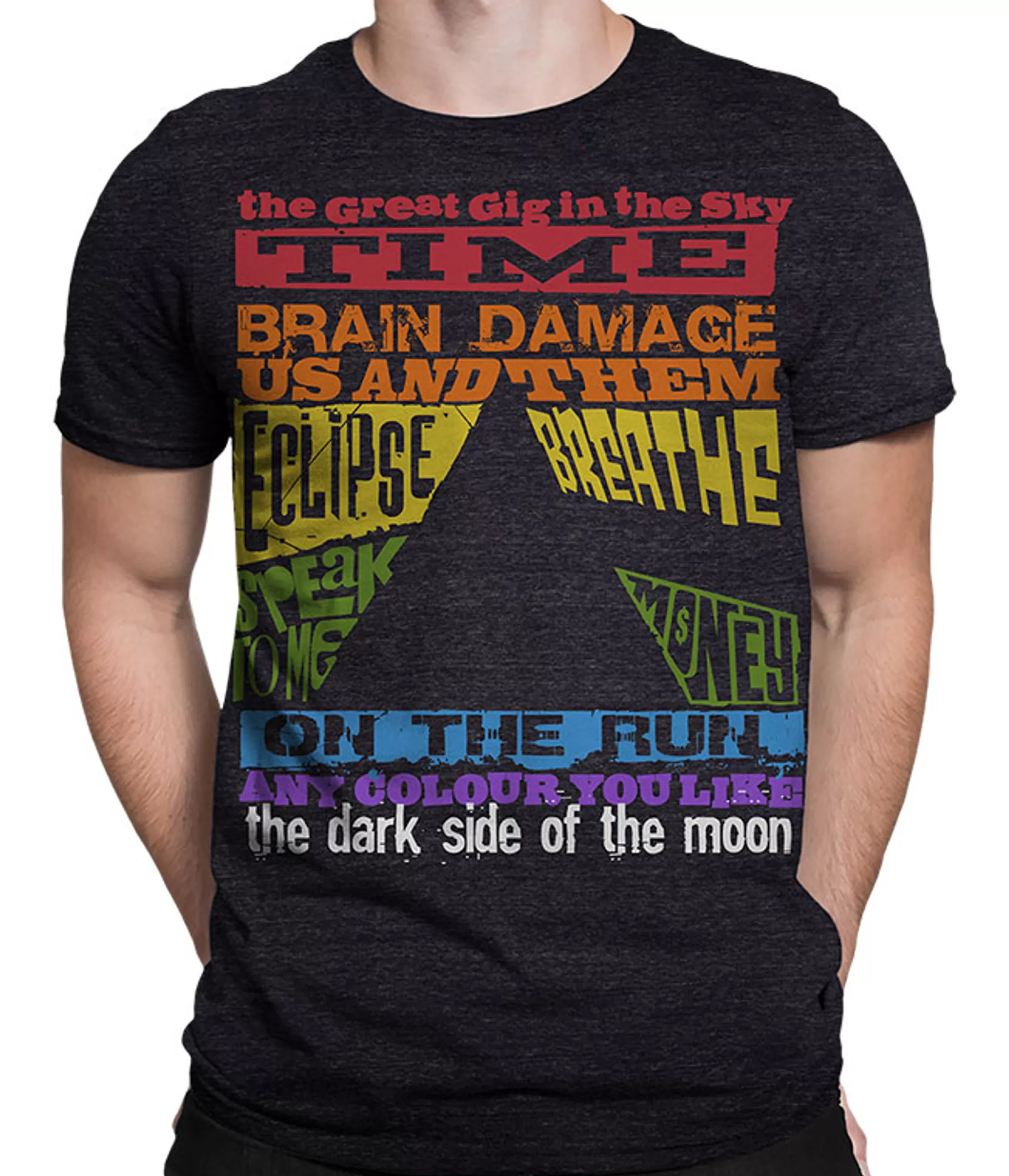 Tri-Blend T-Shirt | Pink Floyd<Liquid Blue Dark Side Tracks Dark Heather Tri-Blend T-Shirt