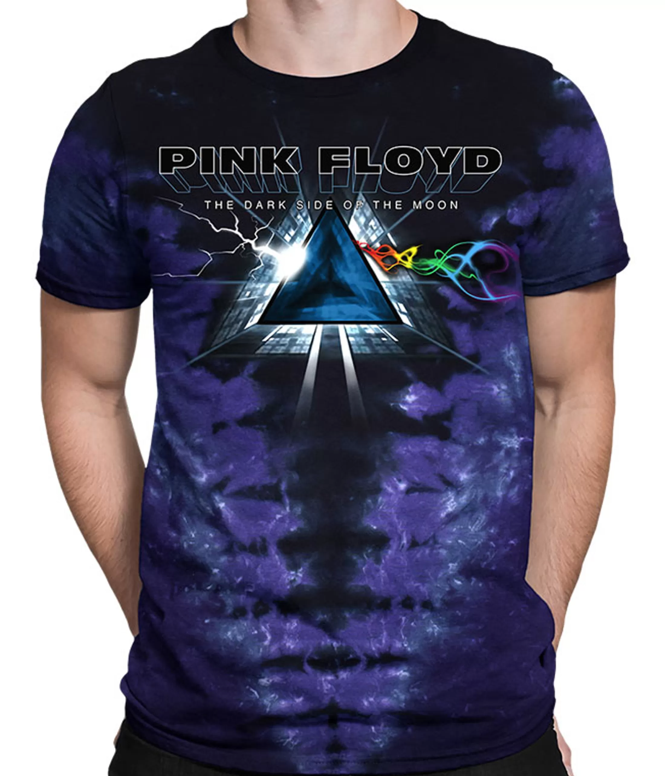 T-Shirt | Pink Floyd<Liquid Blue Dark Side Vortex Tie-Dye T-Shirt