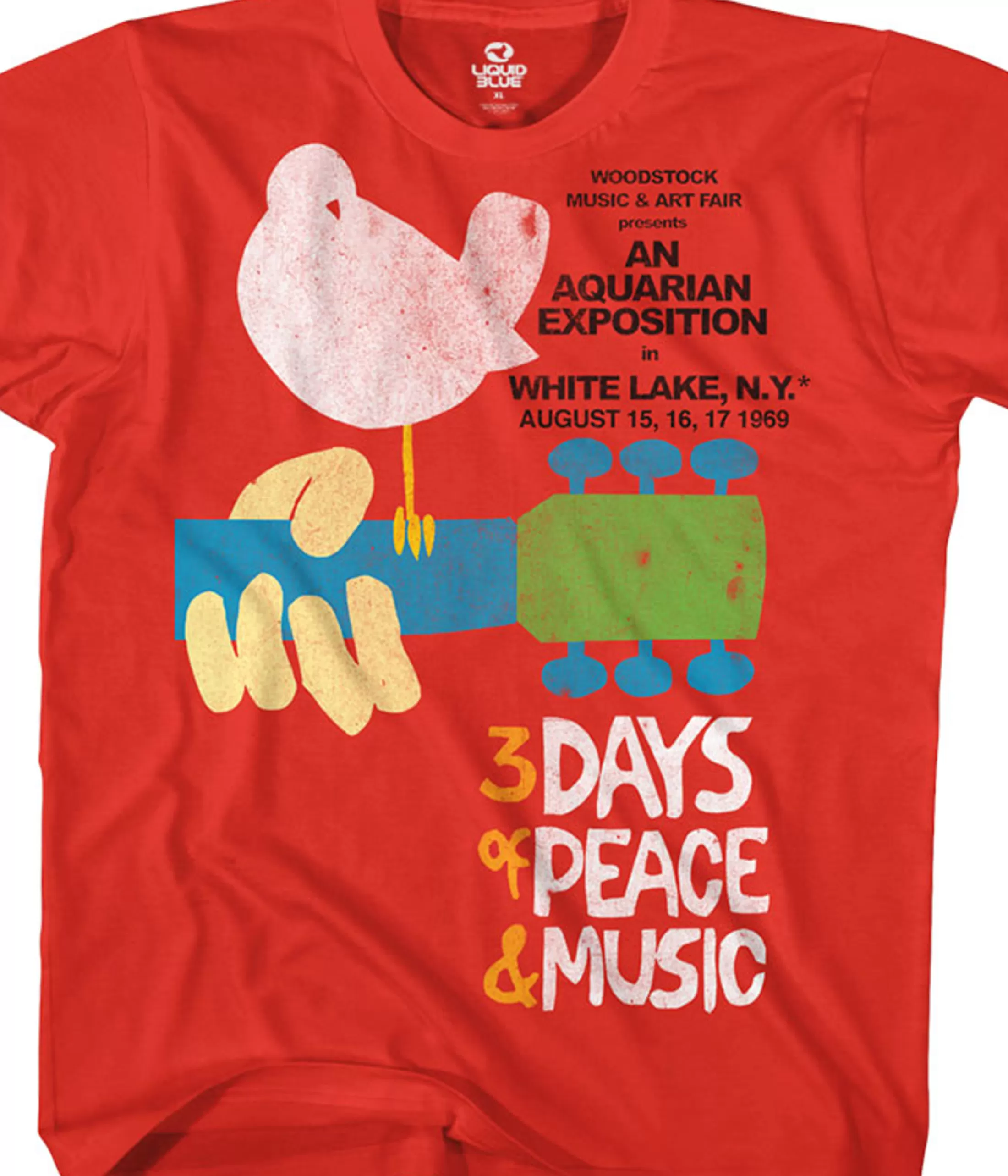 T-Shirt | Woodstock<Liquid Blue 3 Days Red T-Shirt