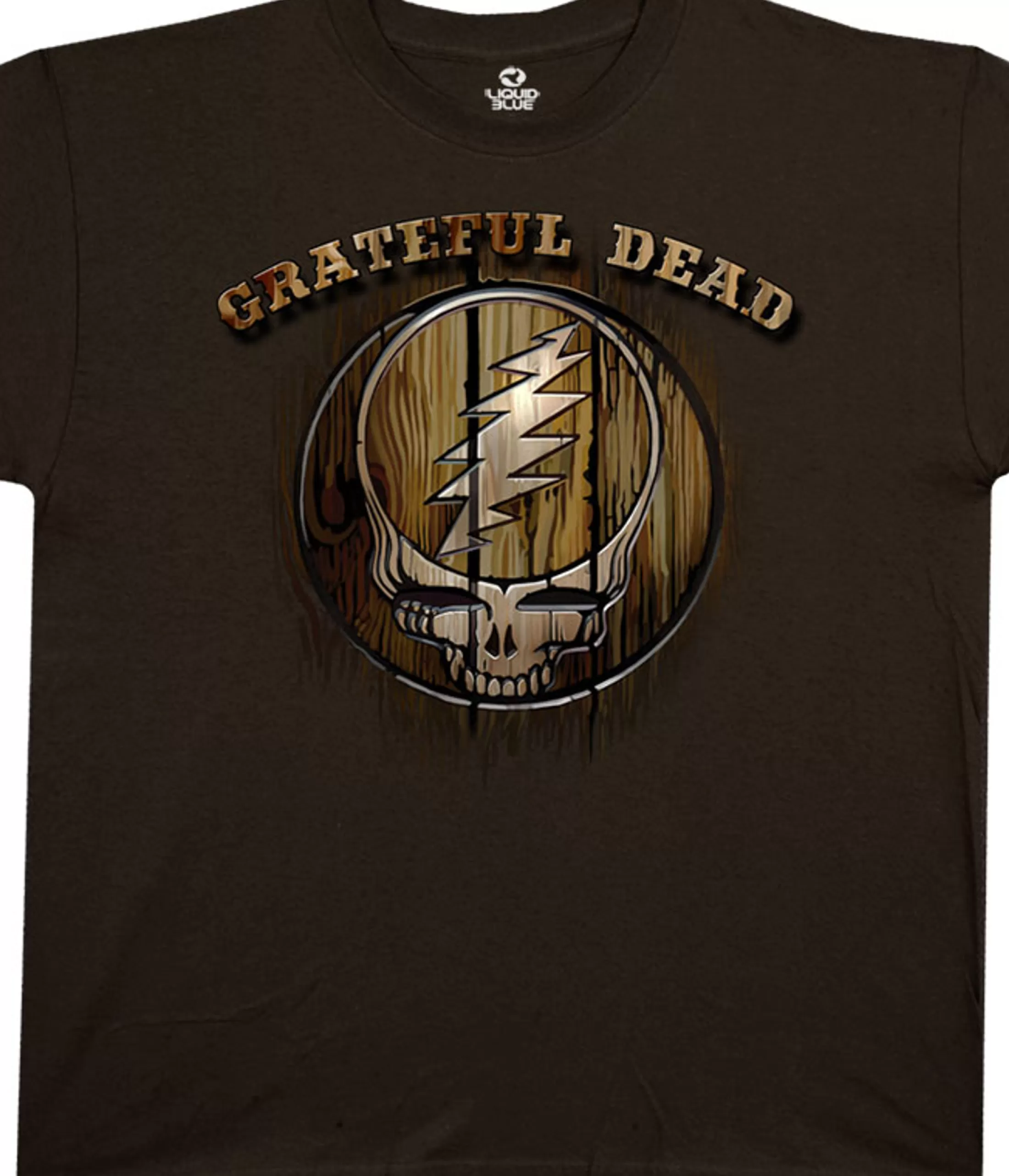 Athletic T-Shirt | Grateful Dead<Liquid Blue Dead Brand Brown Athletic T-Shirt