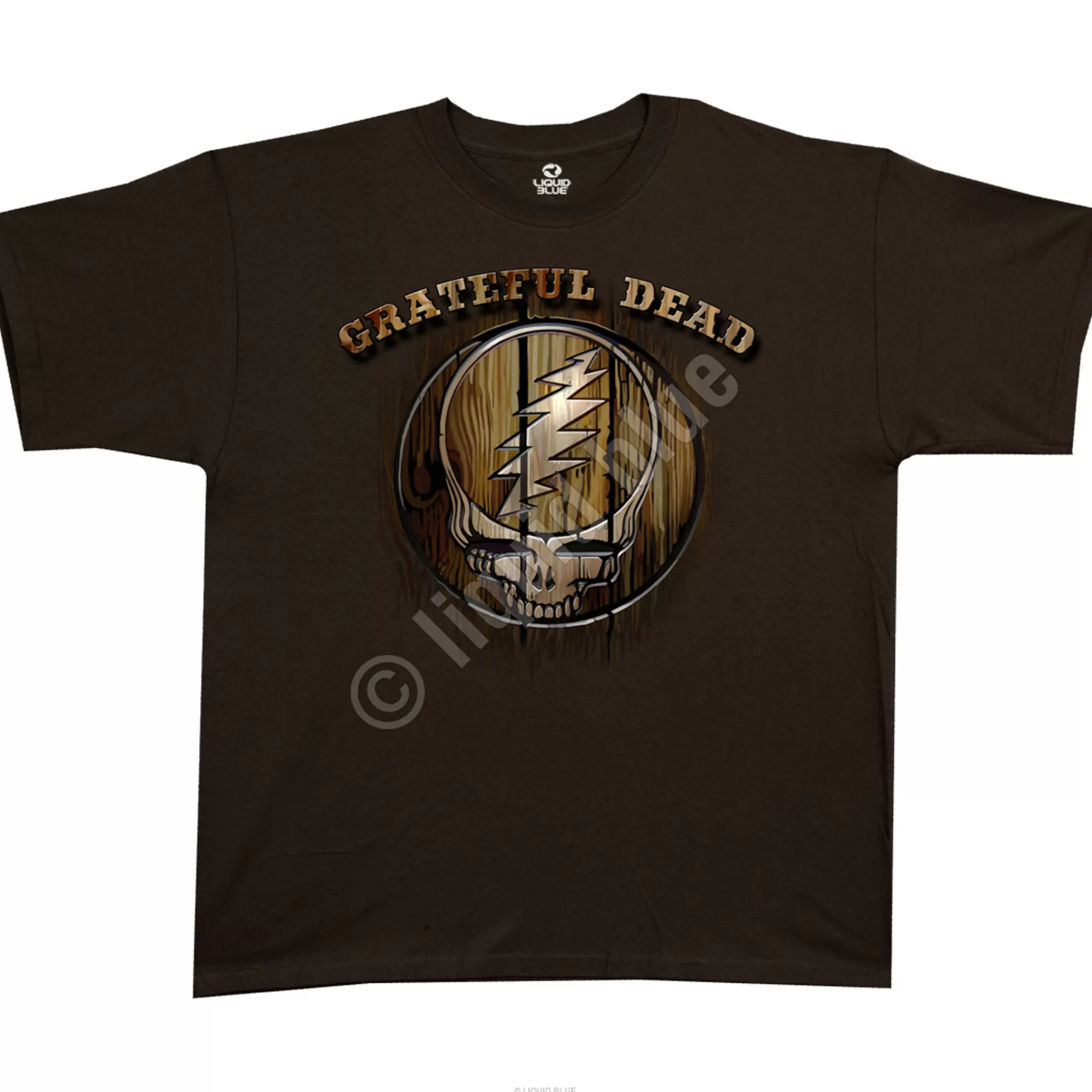 Athletic T-Shirt | Grateful Dead<Liquid Blue Dead Brand Brown Athletic T-Shirt