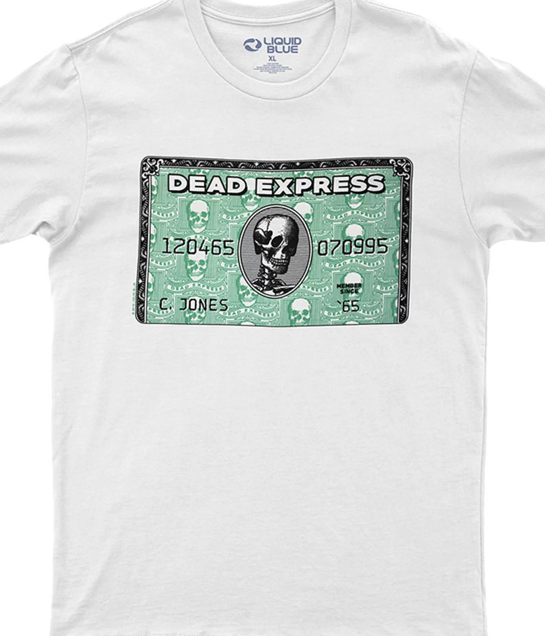 Athletic T-Shirt | Skulls<Liquid Blue Dead Express White Athletic T-Shirt