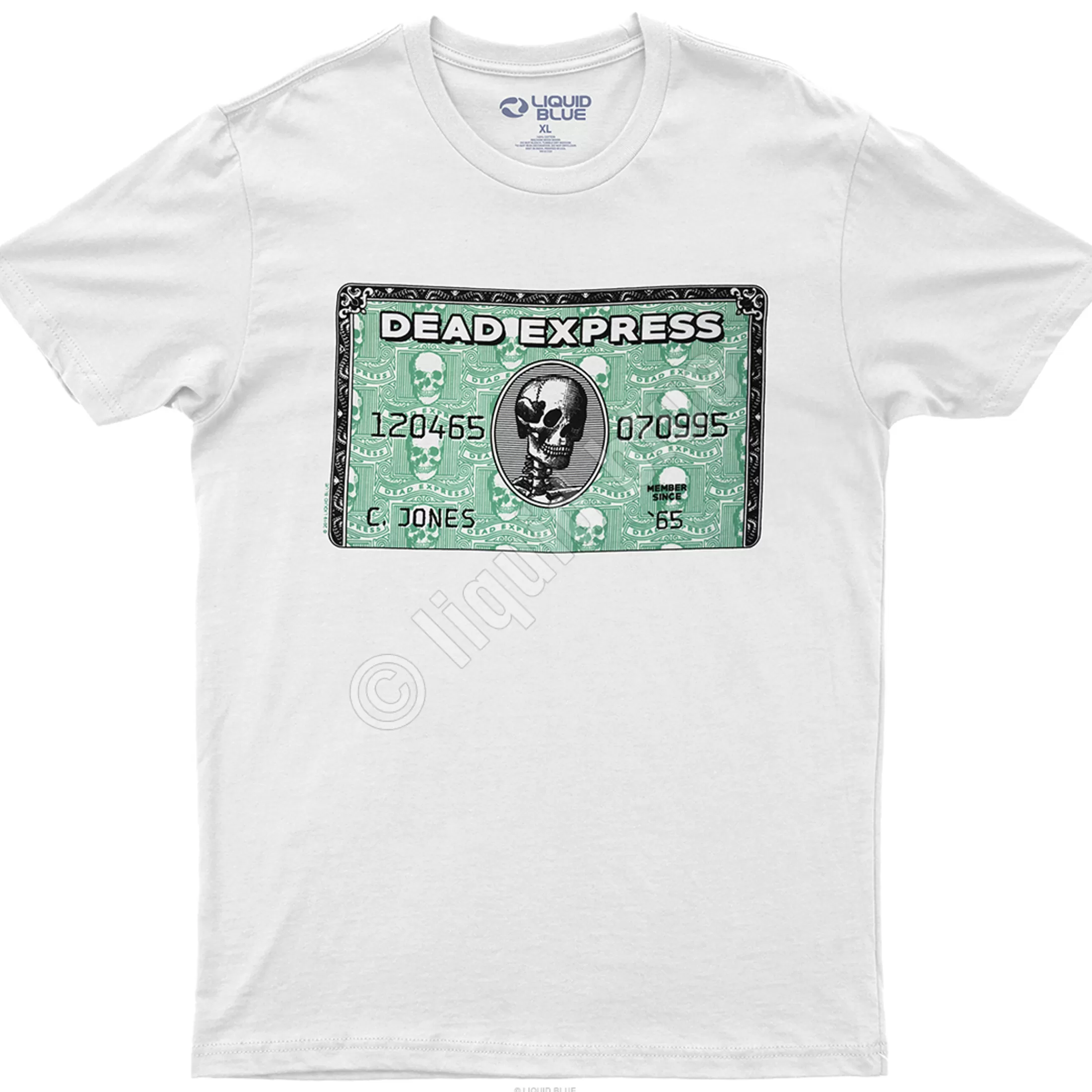 Athletic T-Shirt | Skulls<Liquid Blue Dead Express White Athletic T-Shirt