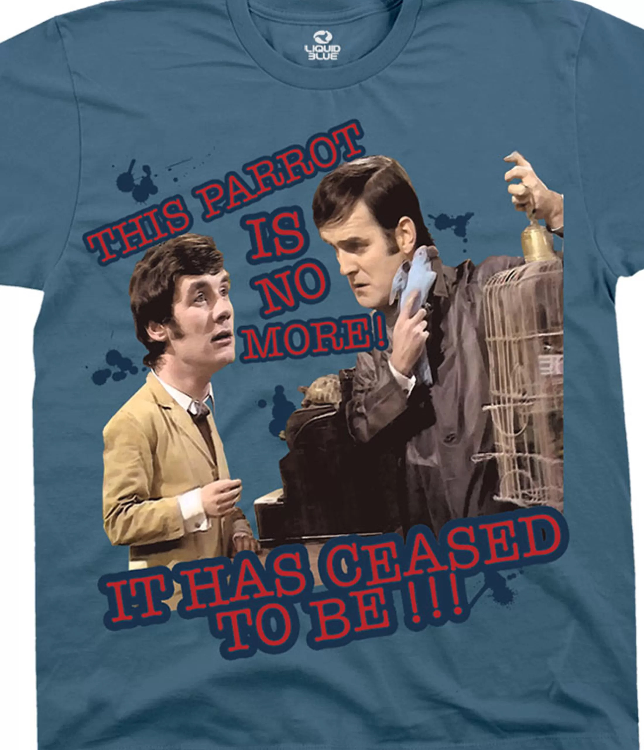 T-Shirt | Monty Python<Liquid Blue Dead Parrot Blue T-Shirt