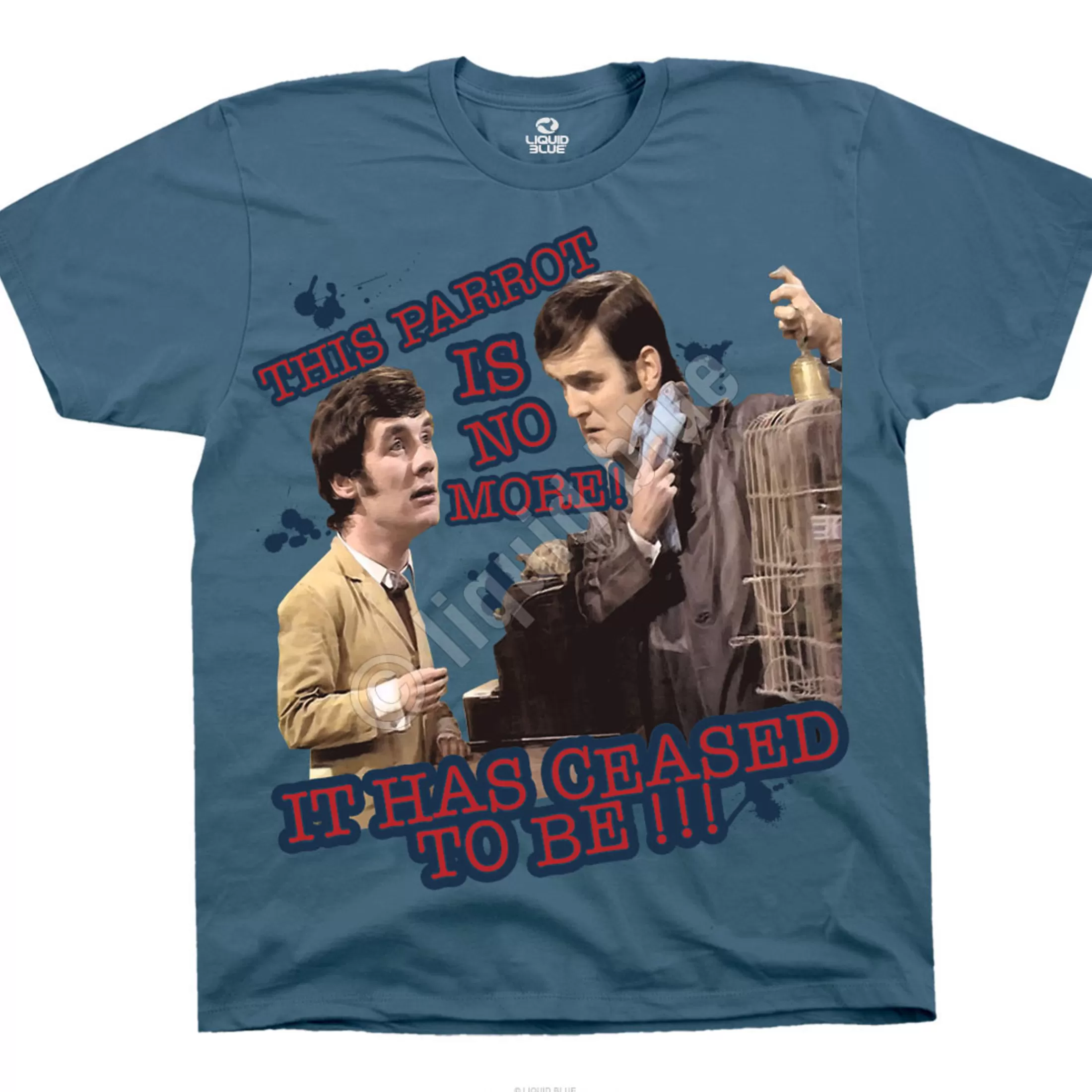 T-Shirt | Monty Python<Liquid Blue Dead Parrot Blue T-Shirt