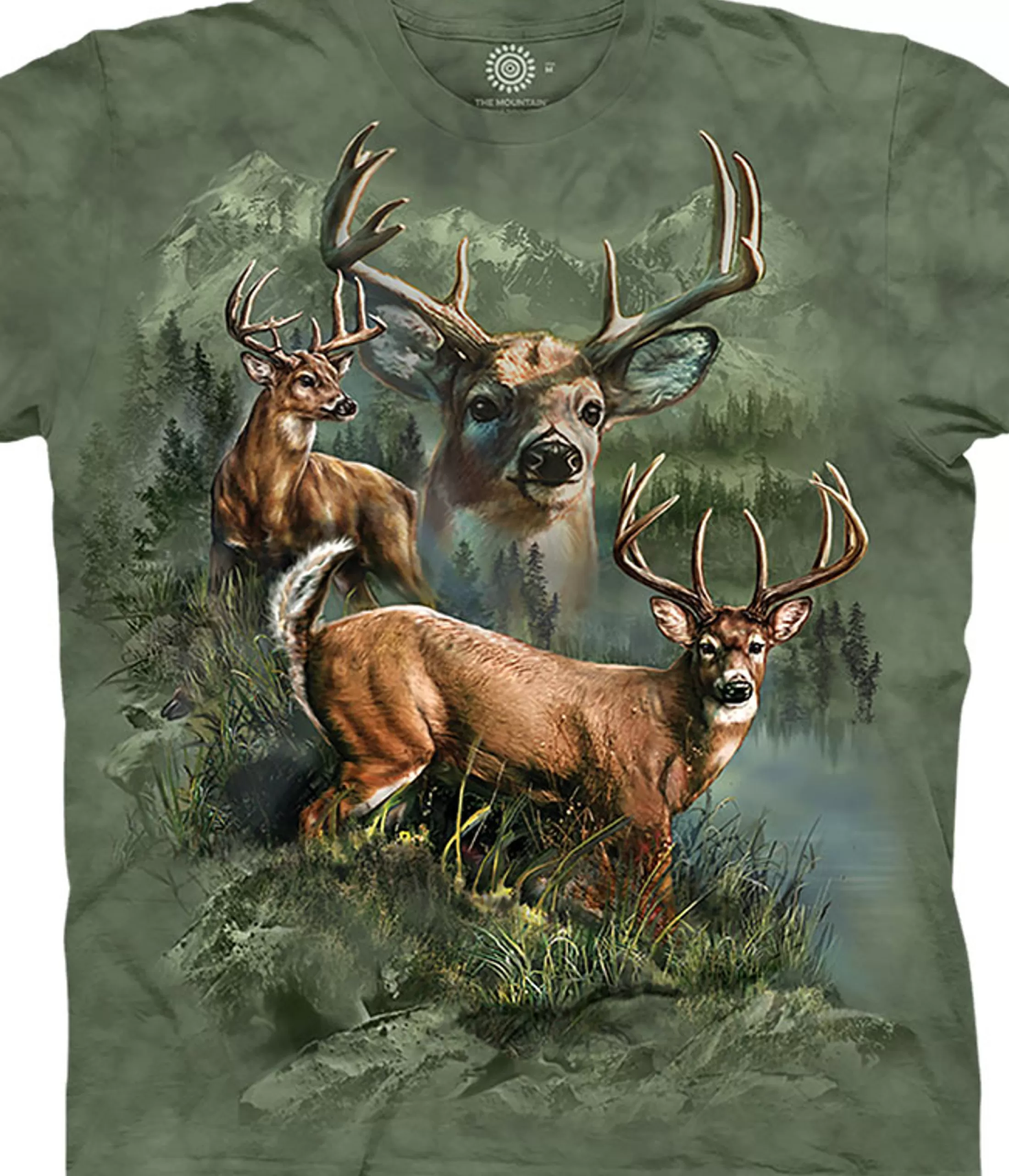 T-Shirt | North American Animals<Liquid Blue Deer Collage Classic Cotton T-Shirt