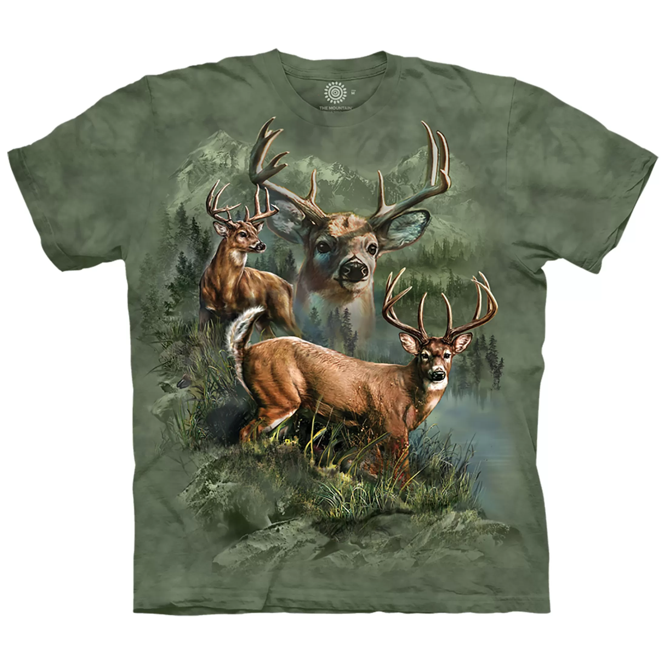 T-Shirt | North American Animals<Liquid Blue Deer Collage Classic Cotton T-Shirt