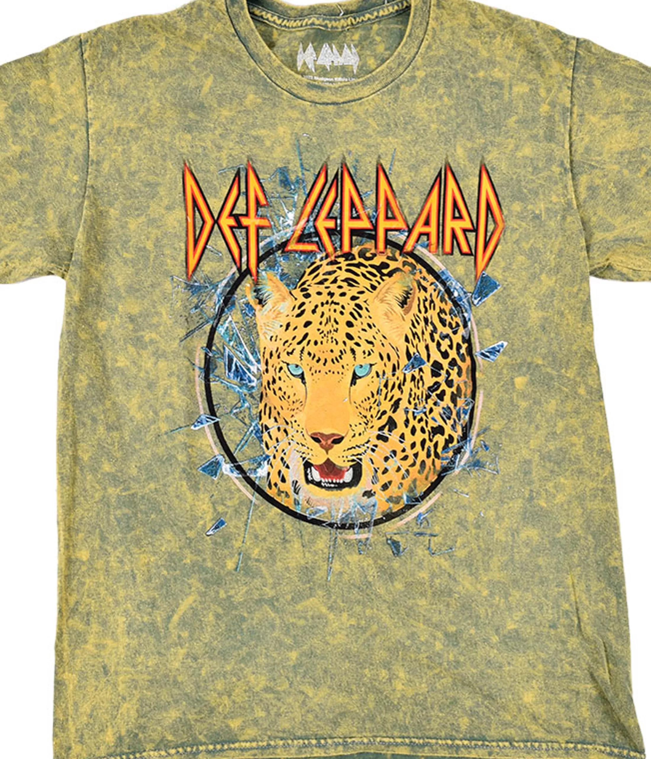 T-Shirt | Def Leppard<Liquid Blue Def Leppard Big Cat Green T-Shirt