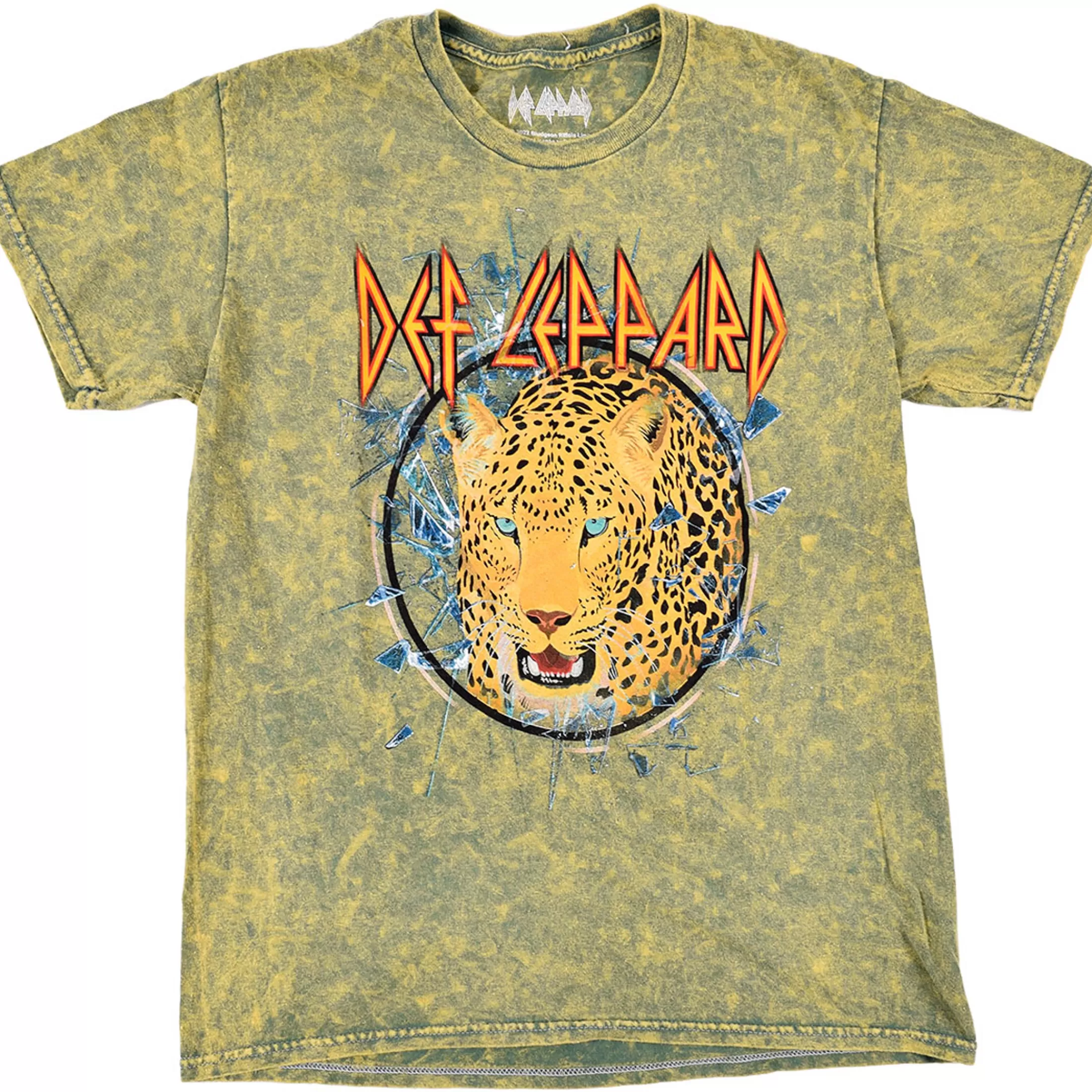 T-Shirt | Def Leppard<Liquid Blue Def Leppard Big Cat Green T-Shirt