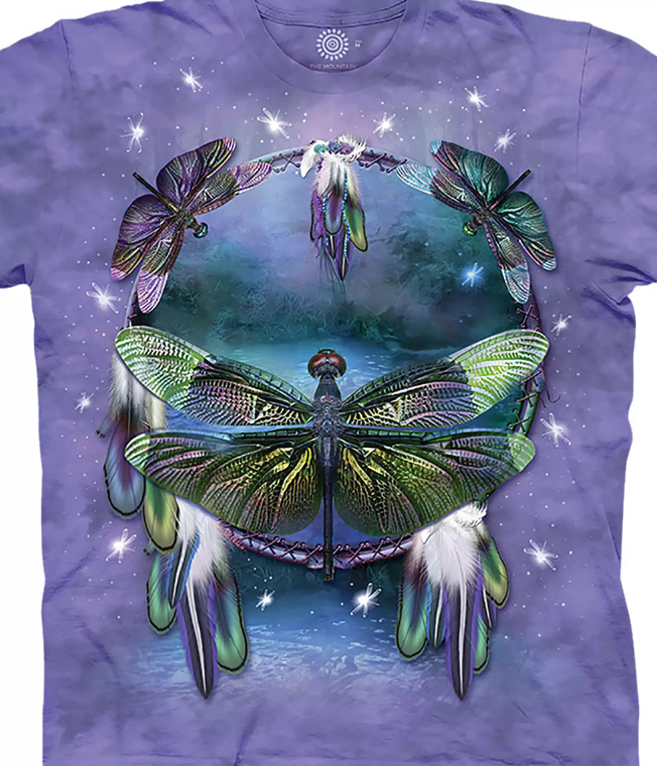 T-Shirt | Nature & Peace<Liquid Blue Dragonfly Dreamcatcher Classic Cotton T-Shirt