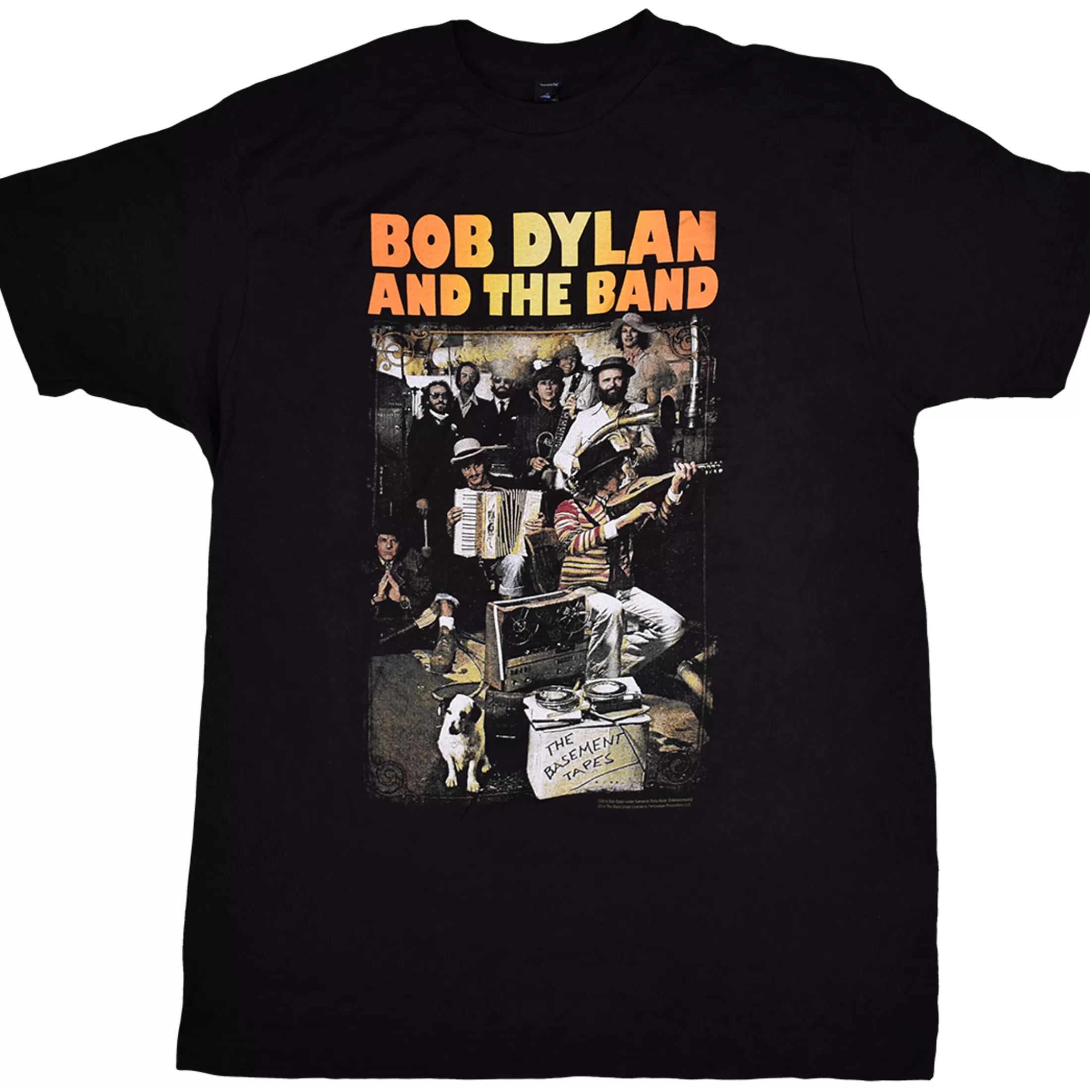 T-Shirt | Bob Dylan<Liquid Blue Dylan Basement Tapes Black T-Shirt