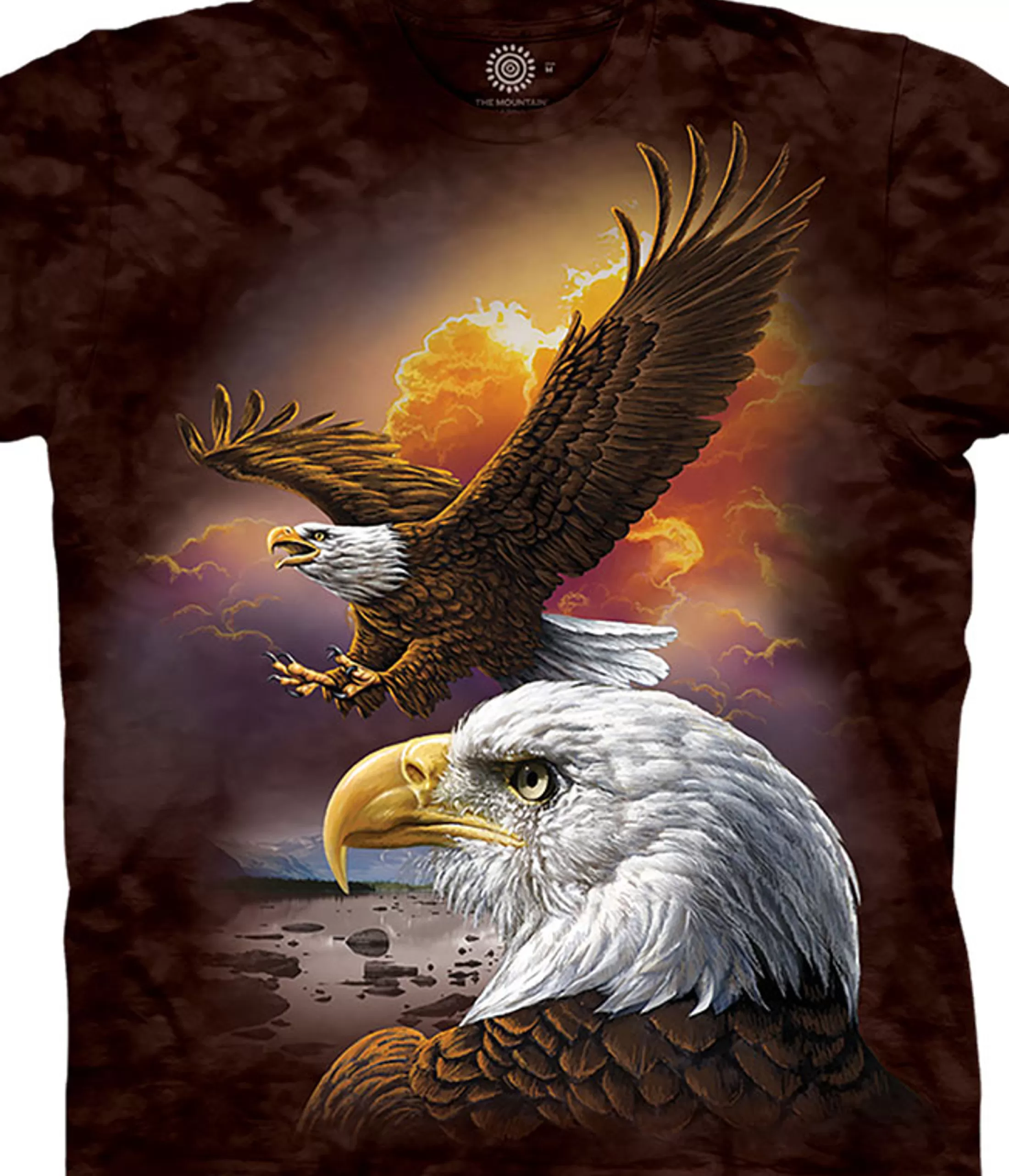 T-Shirt | Birds<Liquid Blue Eagle & Clouds Classic Cotton T-Shirt