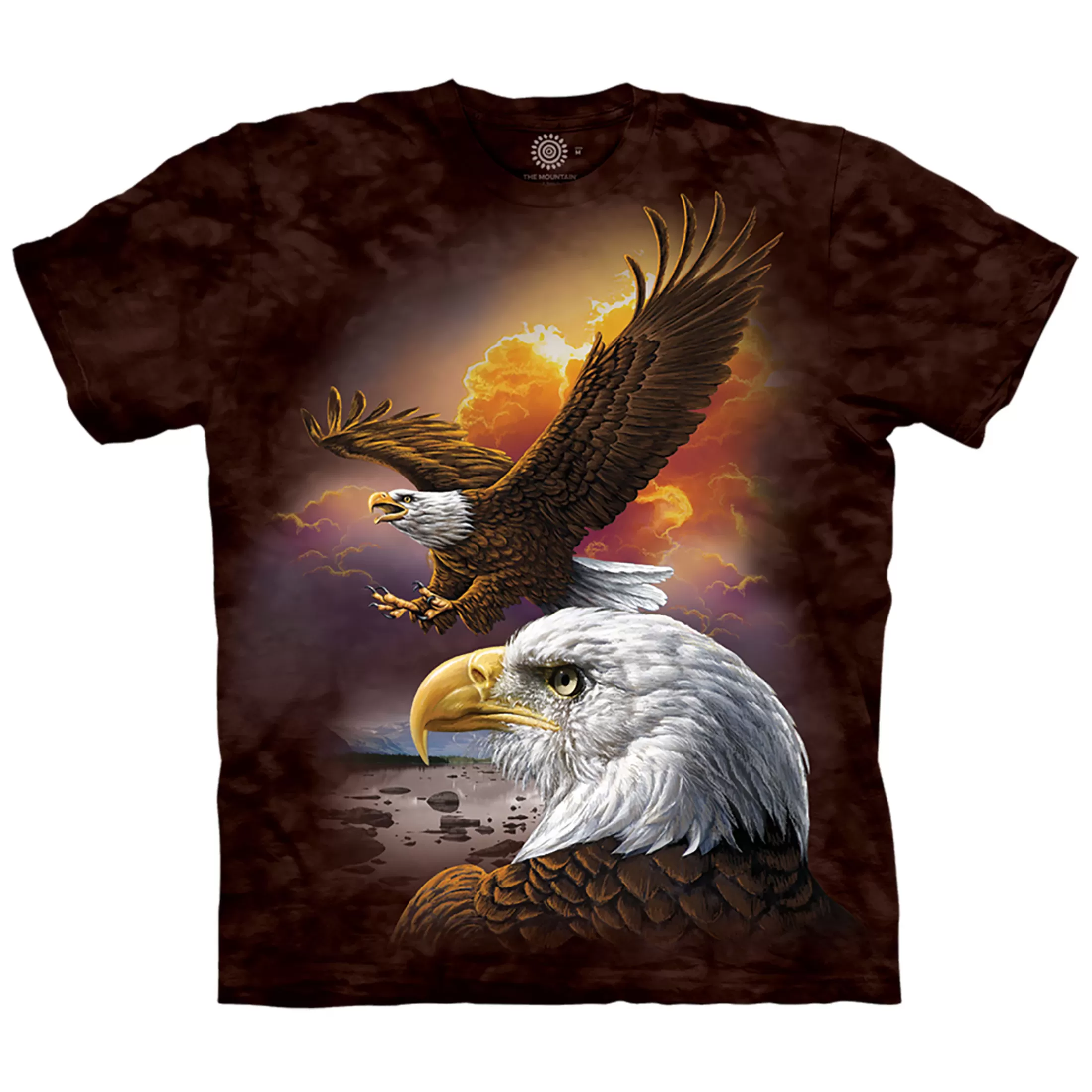 T-Shirt | Birds<Liquid Blue Eagle & Clouds Classic Cotton T-Shirt