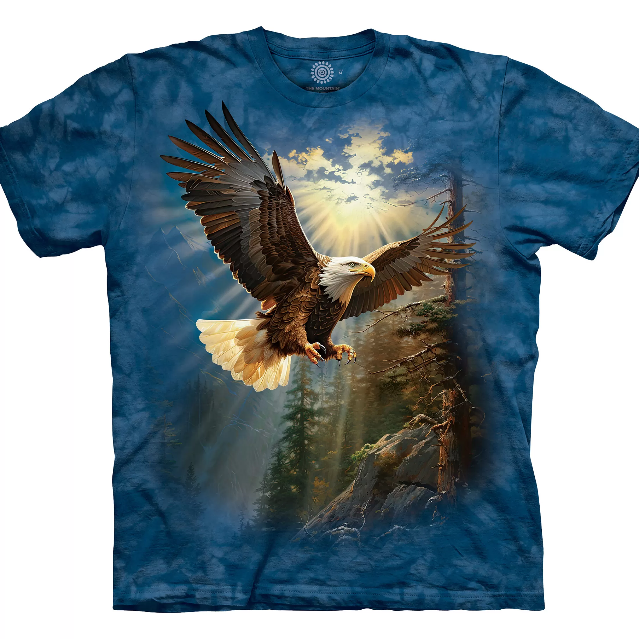 T-Shirt<Liquid Blue Eagle Landing Classic Cotton T-Shirt