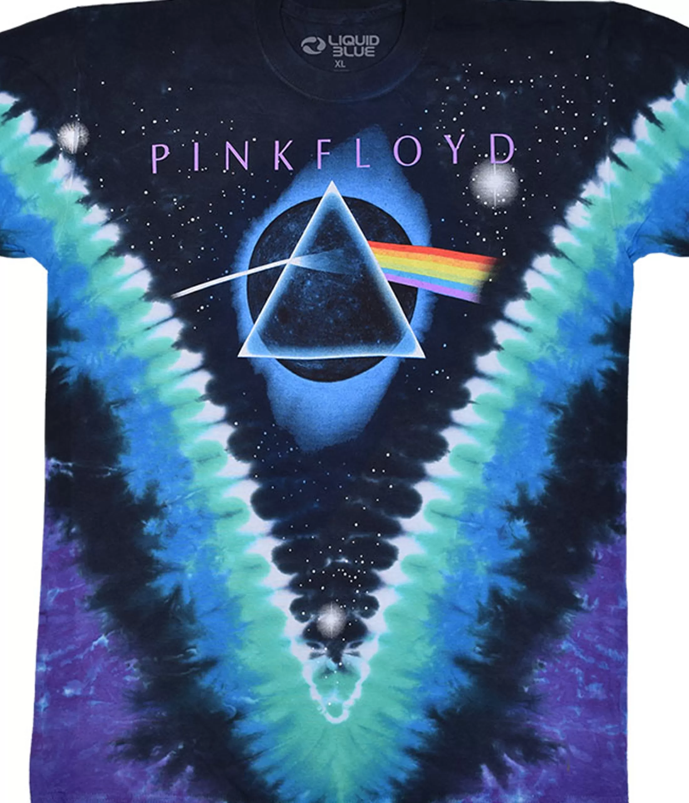 T-Shirt | Pink Floyd<Liquid Blue Eclipsed by The Moon Tie-Dye T-Shirt