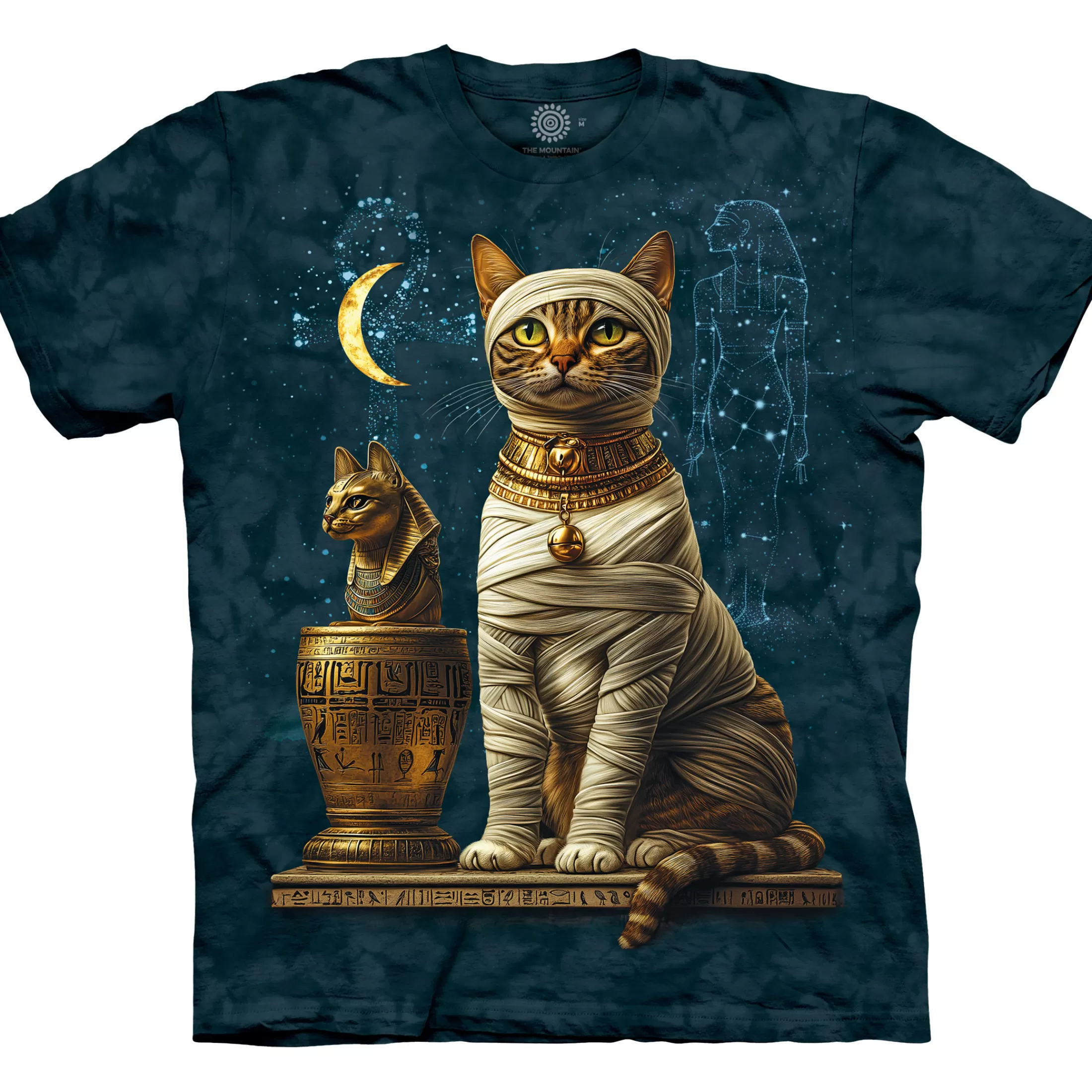 T-Shirt | Halloween<Liquid Blue Egyptian Cat Classic Cotton T-Shirt