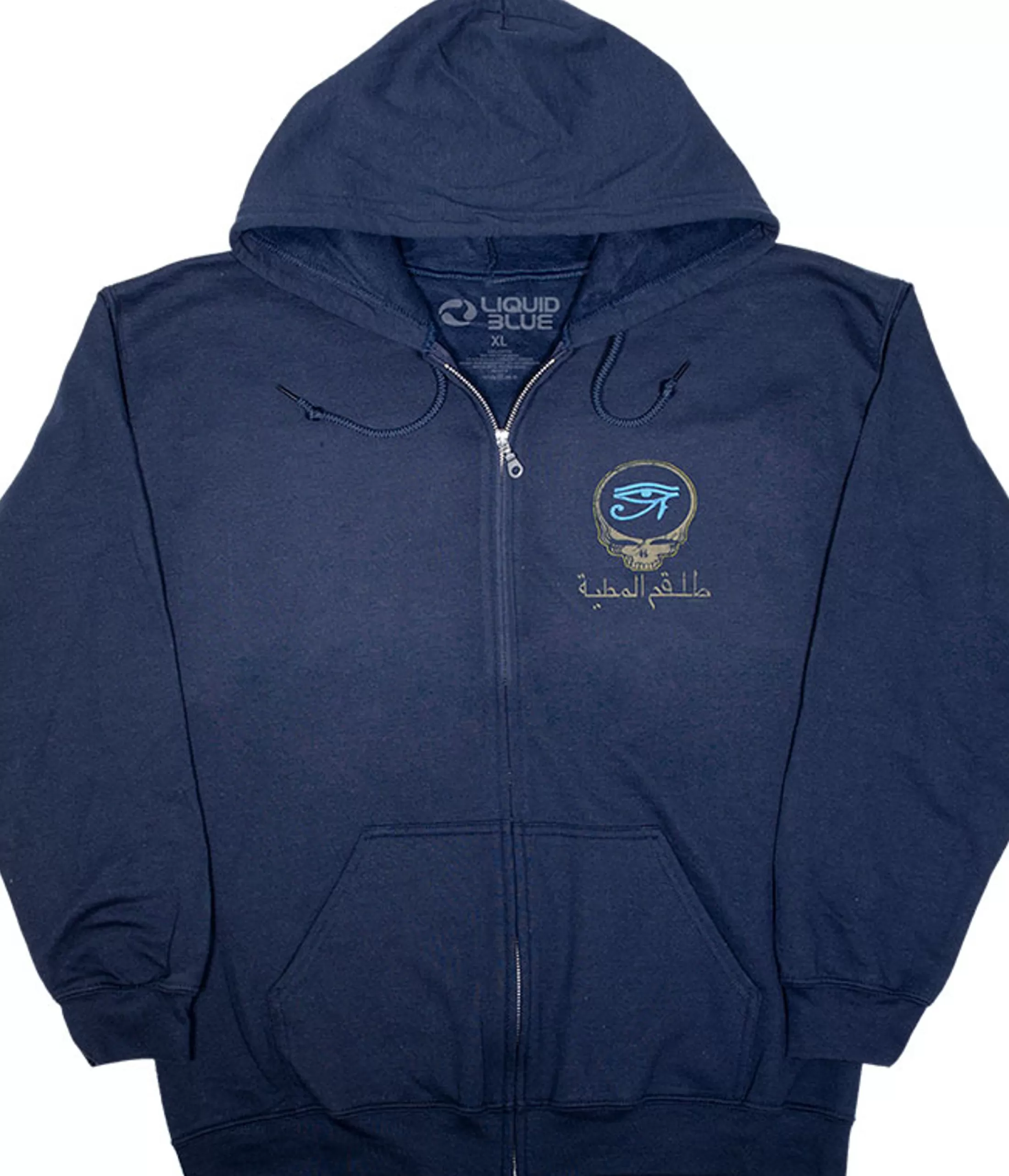 Hoodie | Grateful Dead<Liquid Blue Egyptian Crew Navy Zipper Hoodie