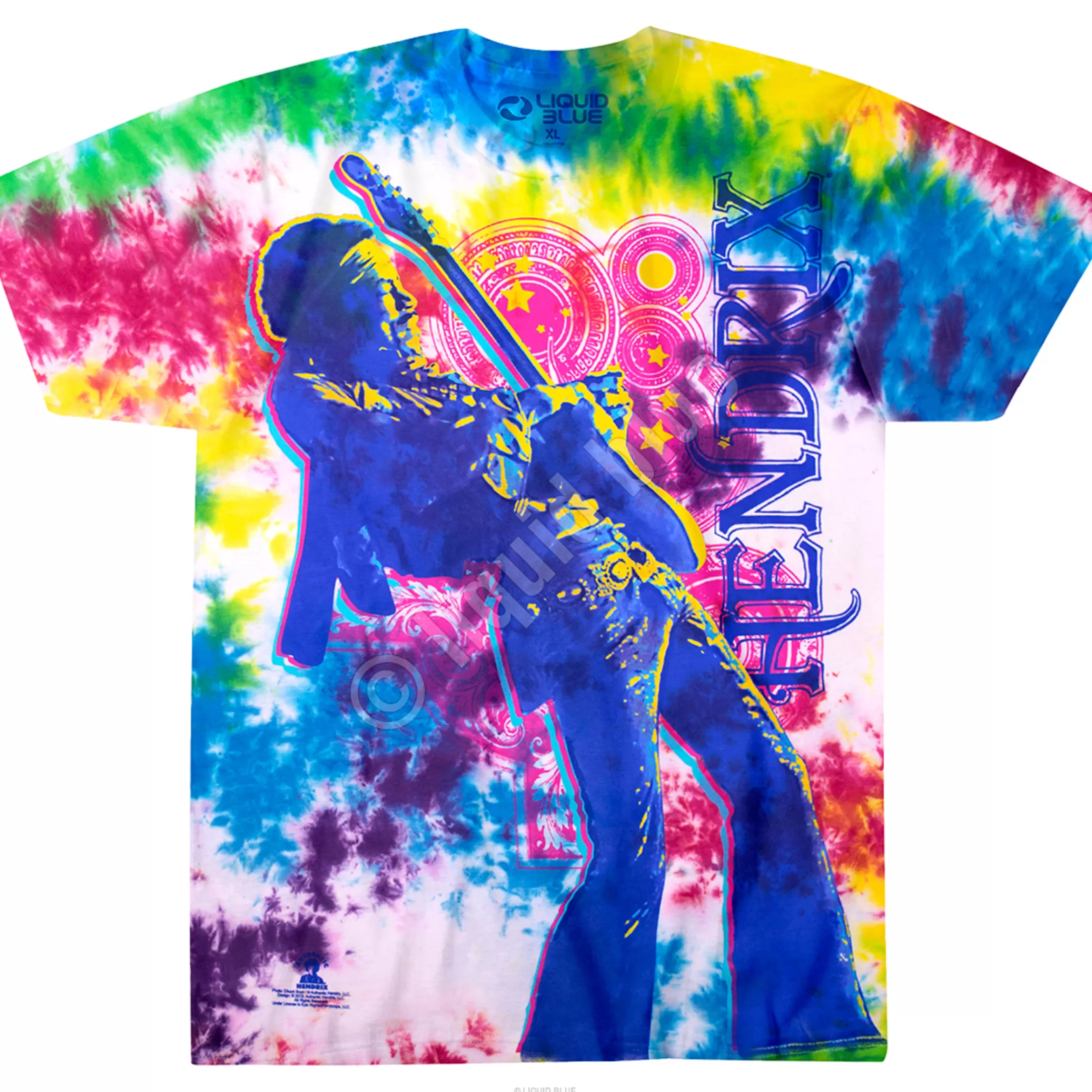 T-Shirt | Jimi Hendrix<Liquid Blue Electric Lady Tie-Dye T-Shirt