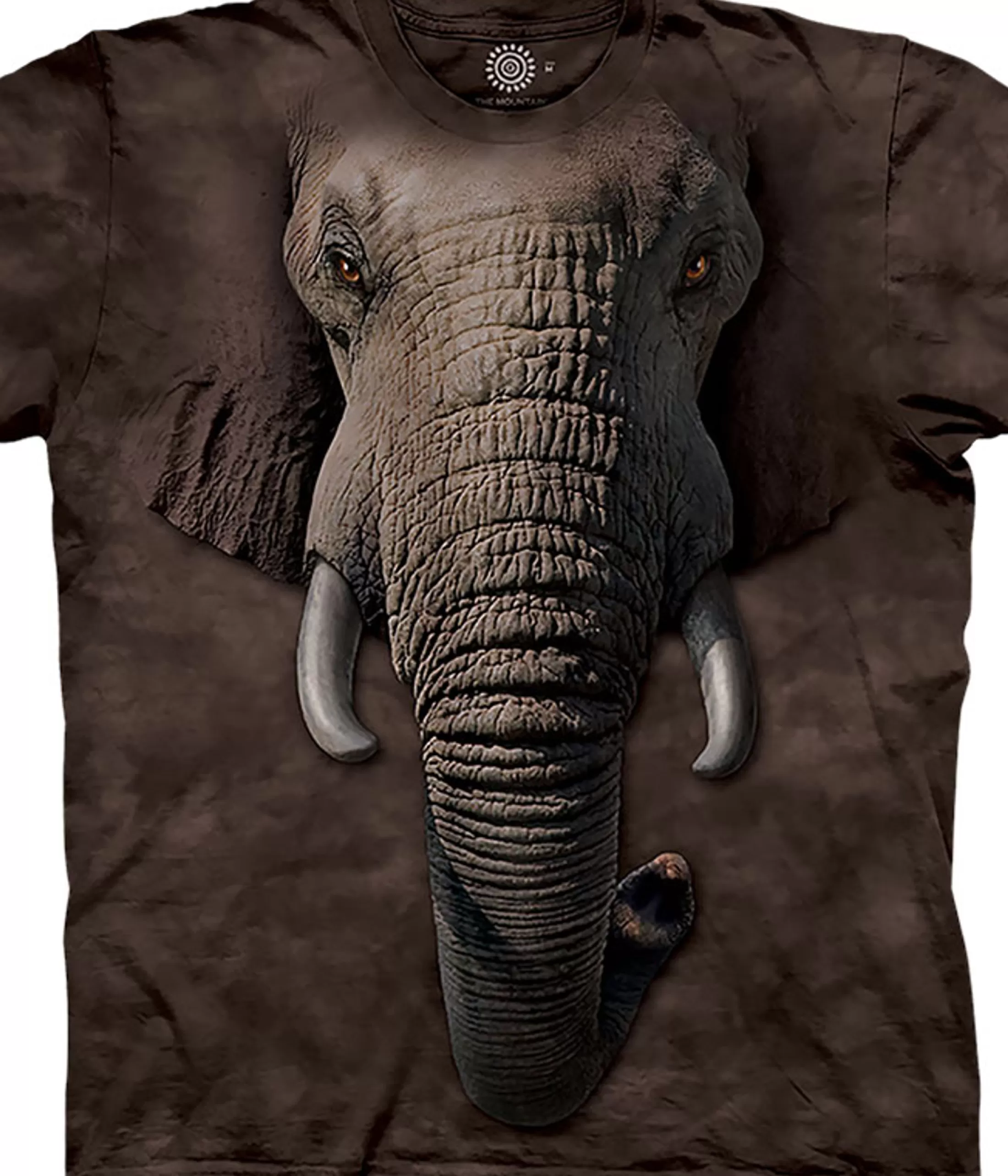 T-Shirt | Wild Animals<Liquid Blue Elephant Face Classic Cotton T-Shirt