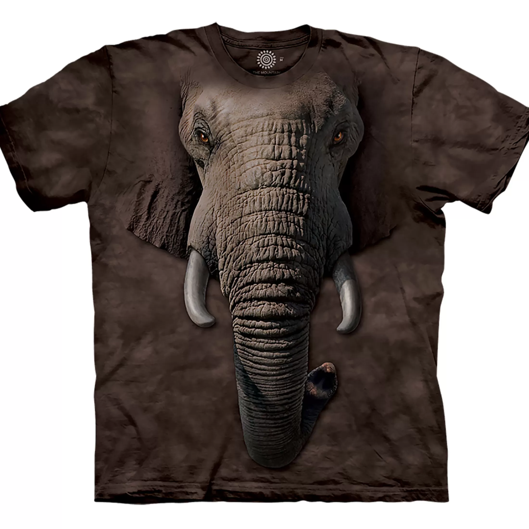 T-Shirt | Wild Animals<Liquid Blue Elephant Face Classic Cotton T-Shirt