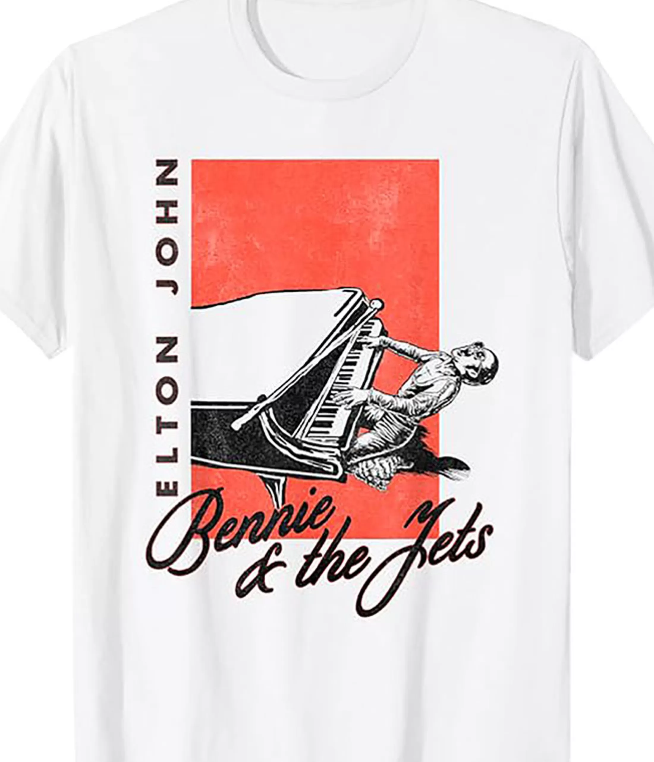 T-Shirt | Elton John<Liquid Blue Elton John Bennie and The Jets White T-Shirt