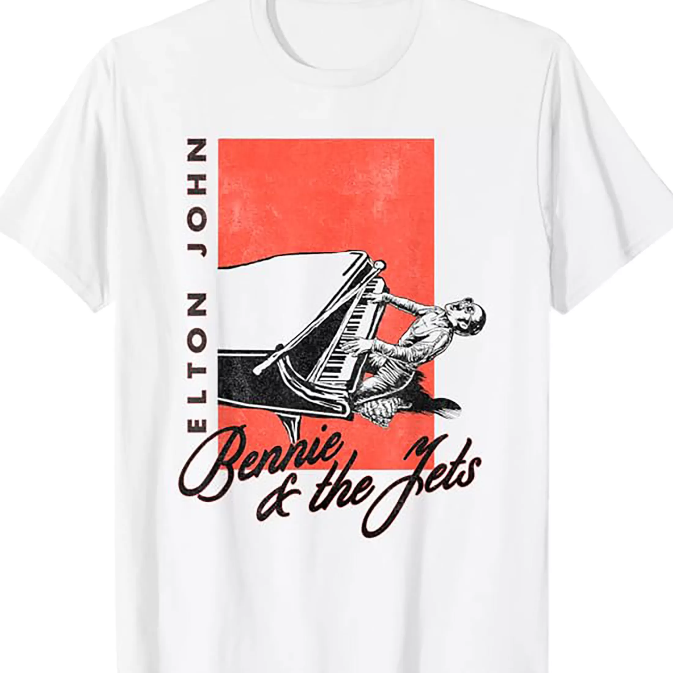 T-Shirt | Elton John<Liquid Blue Elton John Bennie and The Jets White T-Shirt