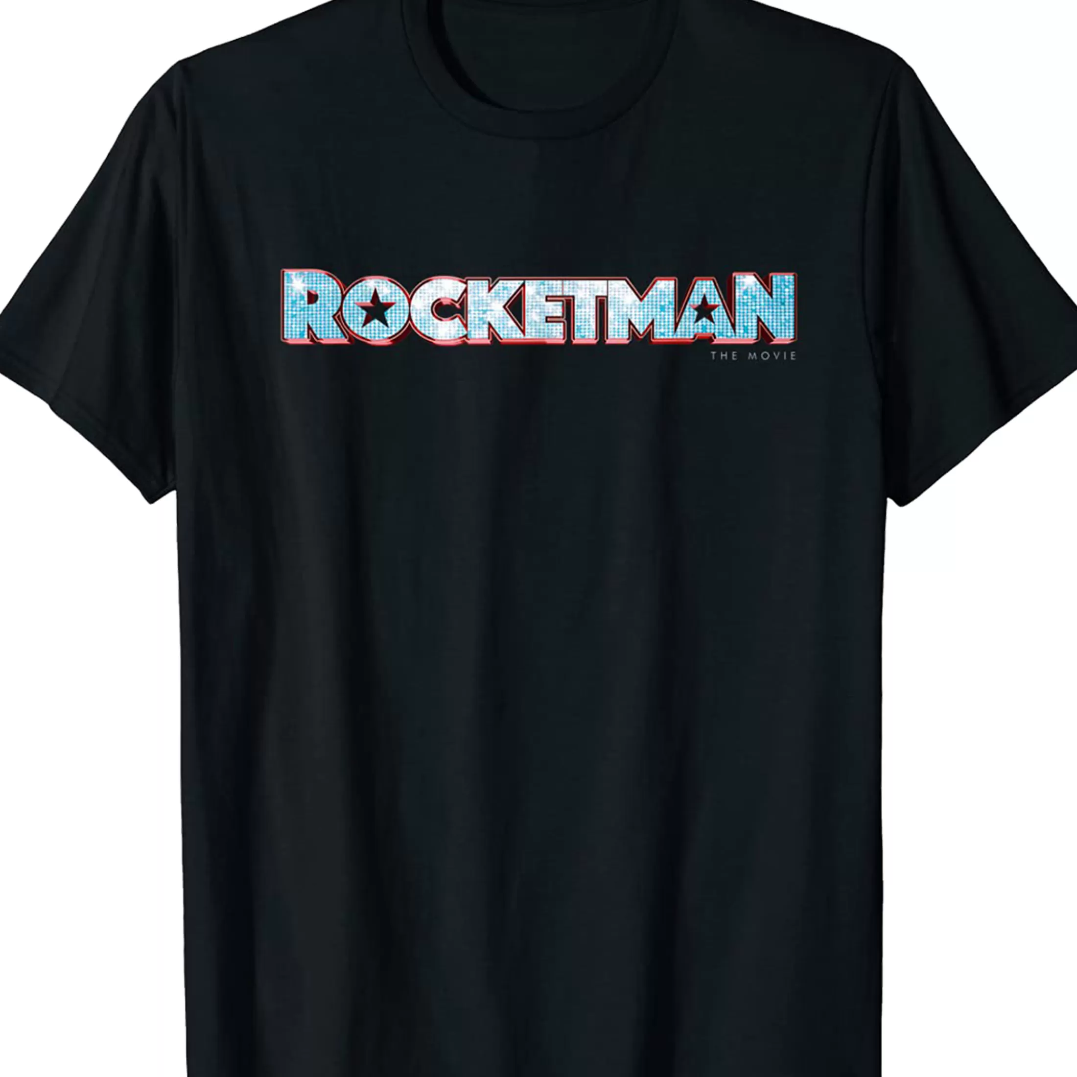 T-Shirt | Elton John<Liquid Blue Elton John Rocketman Black T-Shirt