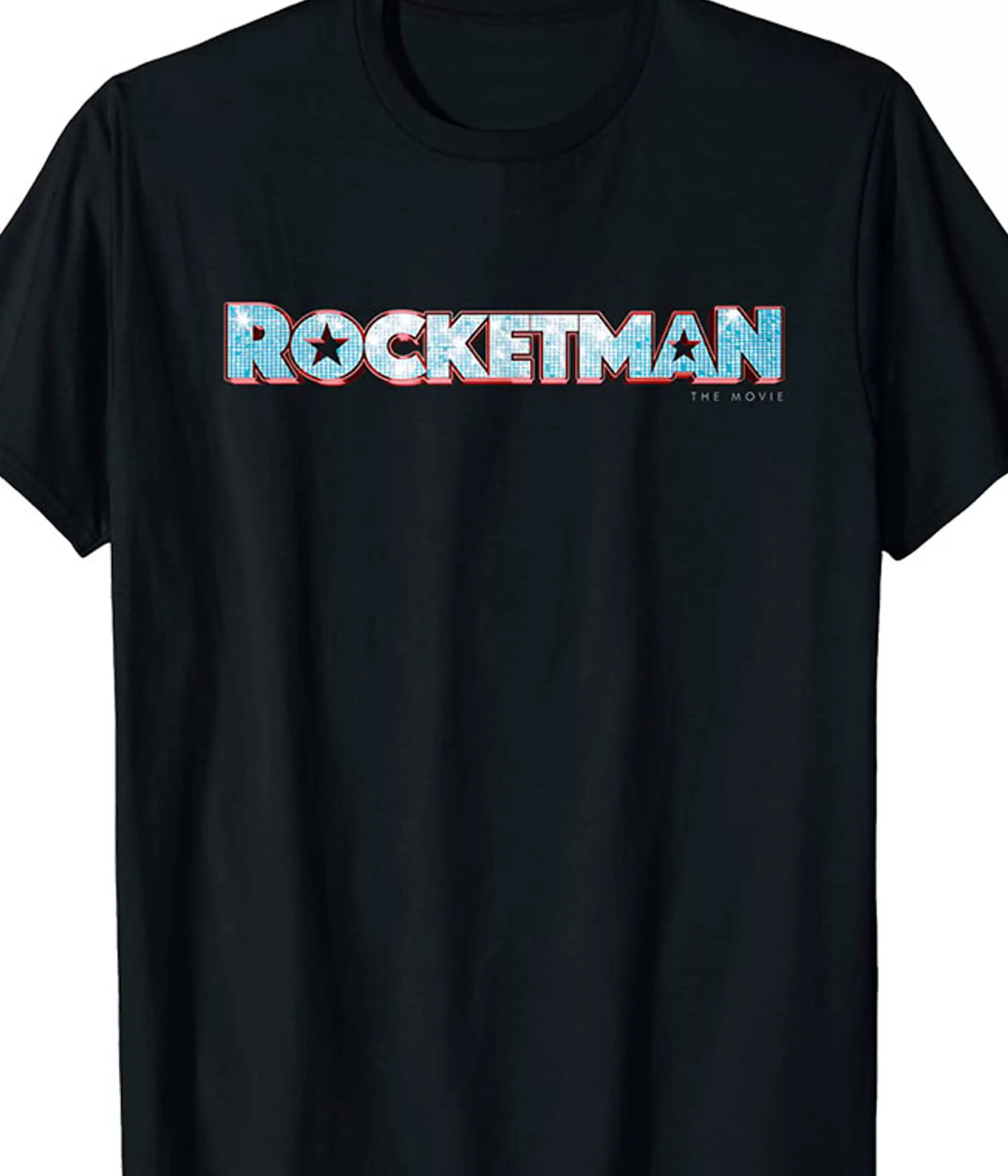 T-Shirt | Elton John<Liquid Blue Elton John Rocketman Black T-Shirt