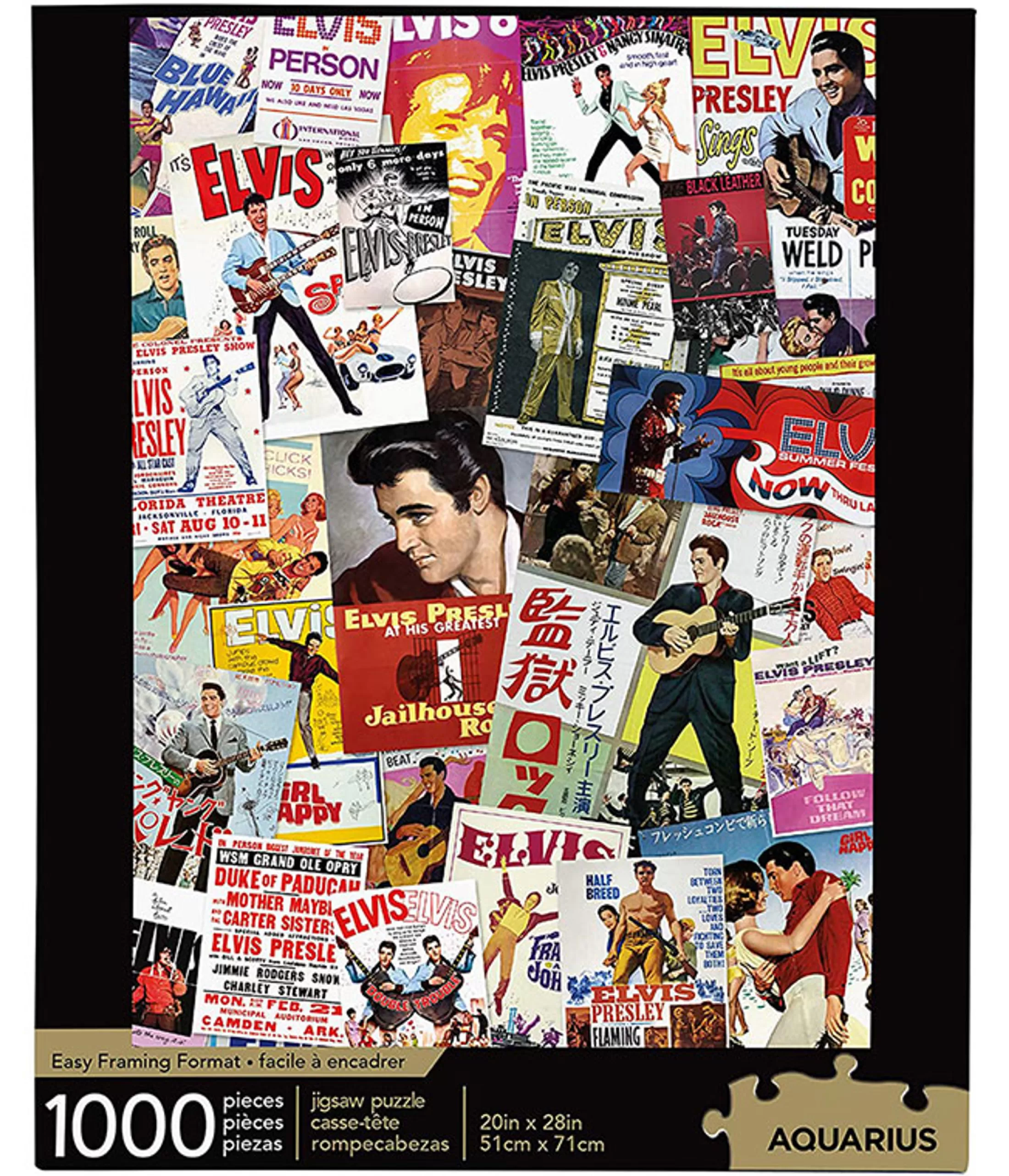 Elvis Presley<Liquid Blue Elvis Presley Movie Poster Puzzle