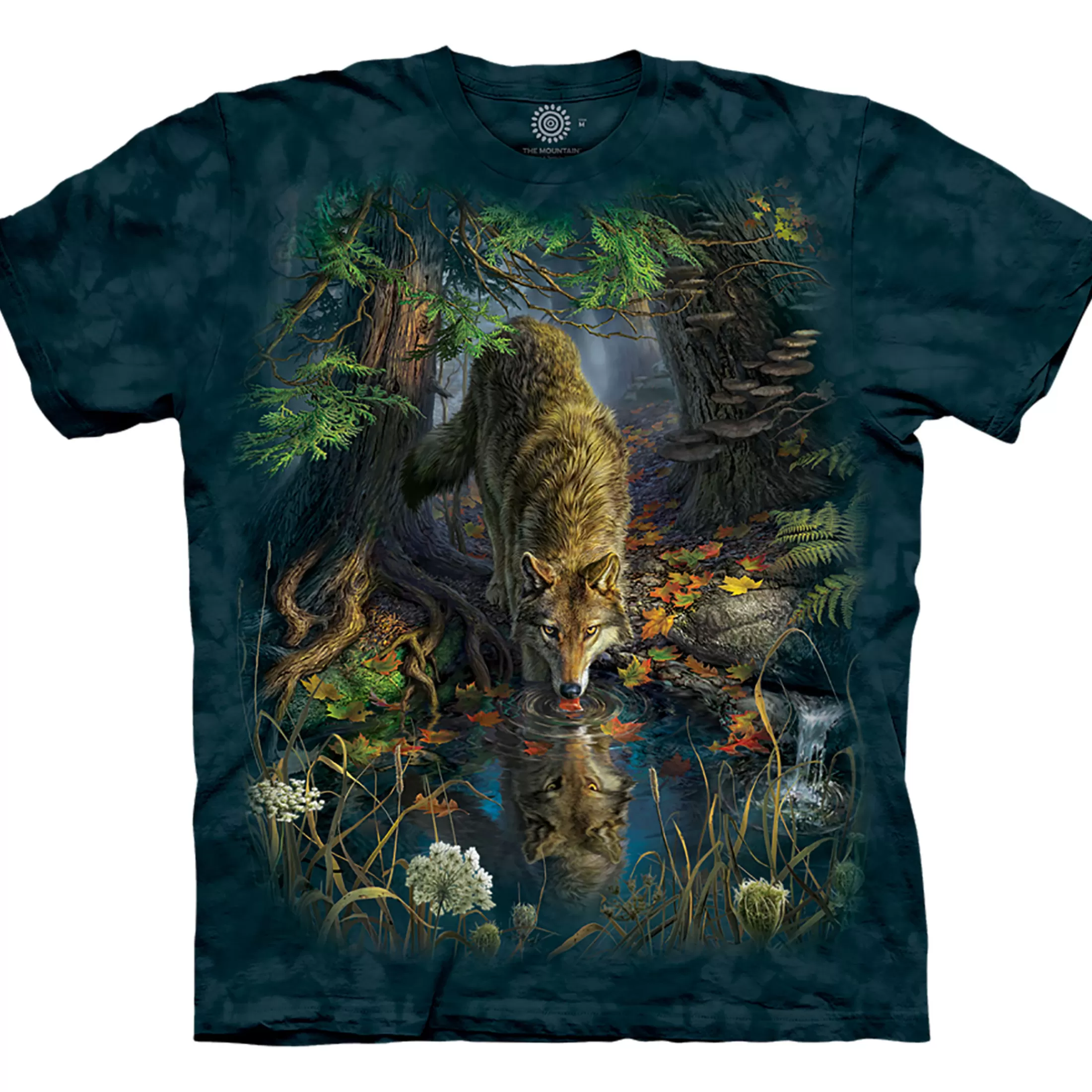 T-Shirt | Wolf Shirt Collection<Liquid Blue Enchanted Wolf Pool Classic Cotton T-Shirt