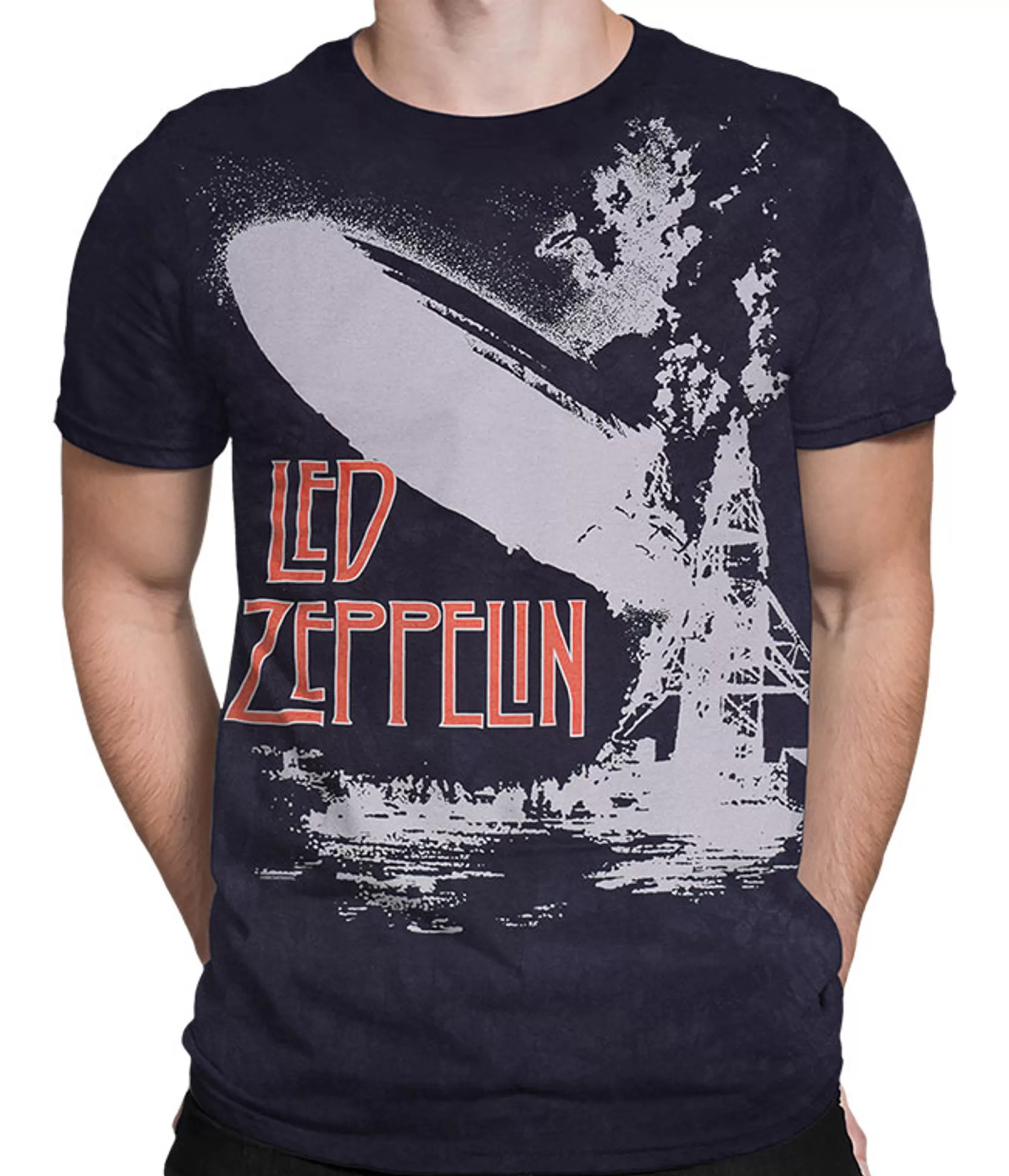 T-Shirt | Led Zeppelin<Liquid Blue Exploding Zeppelin Tie-Dye T-Shirt