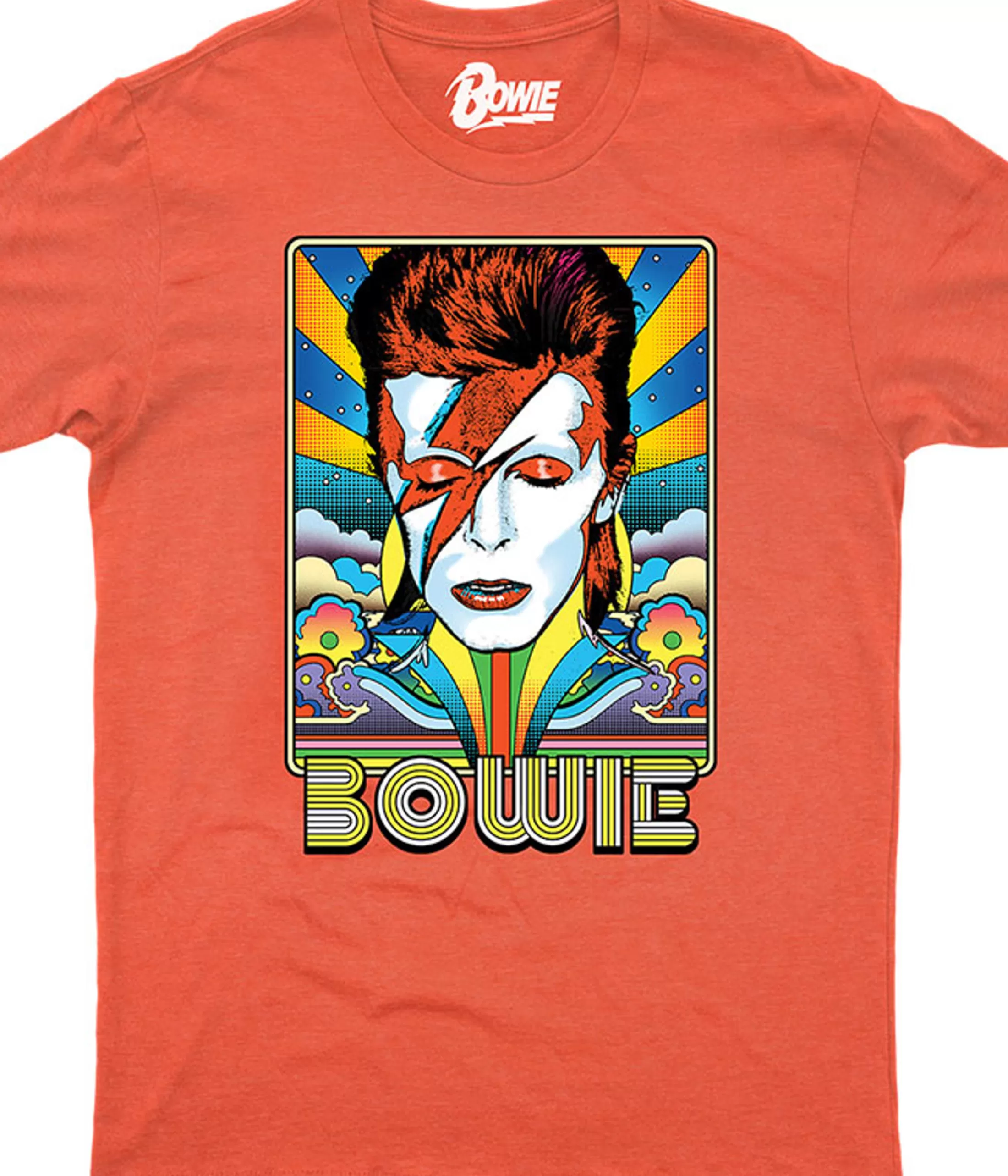 Poly-Cotton T-Shirt | David Bowie<Liquid Blue Fashion Orange Heather Poly-Cotton T-Shirt