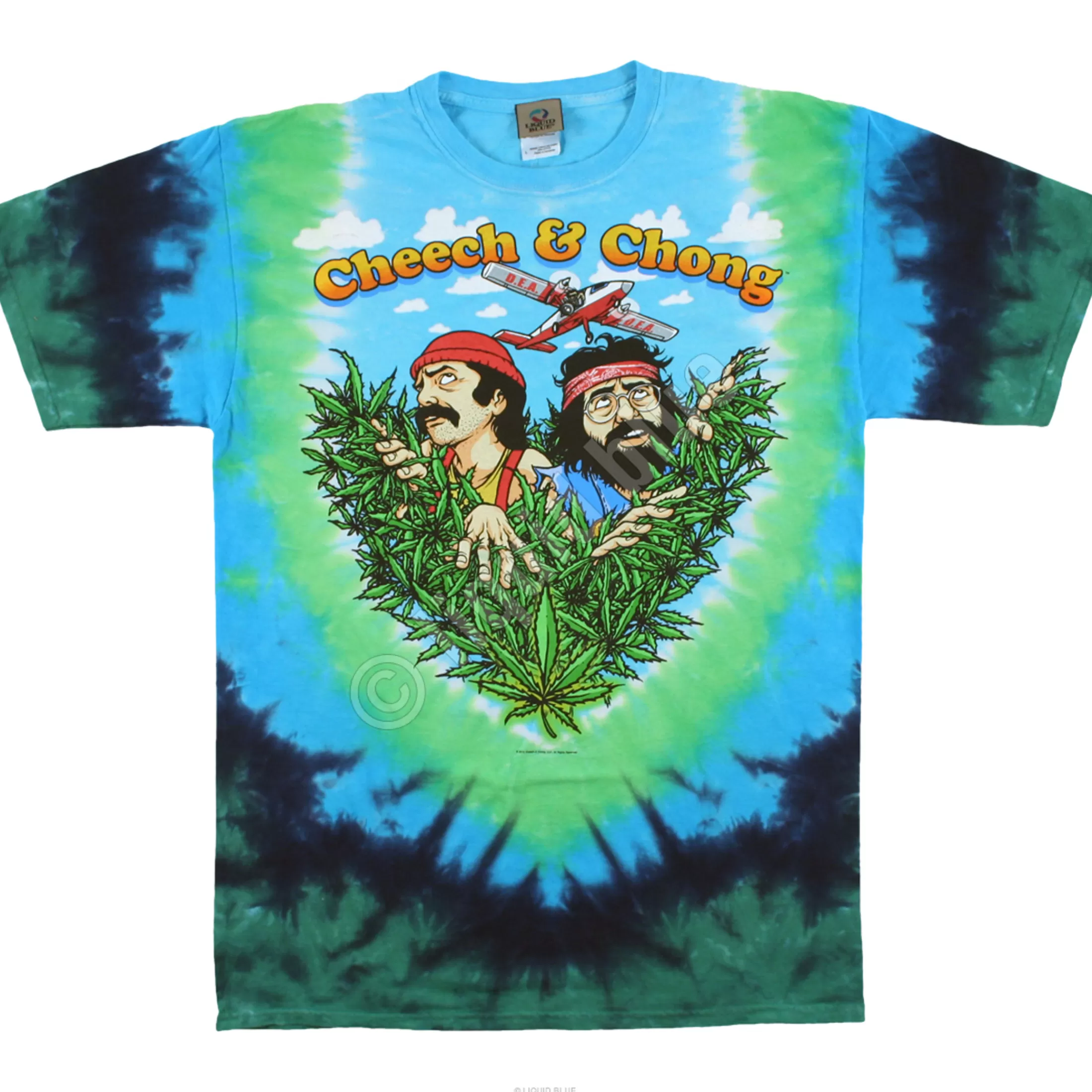 T-Shirt | Cheech And Chong<Liquid Blue Field Of Dreams Tie-Dye T-Shirt