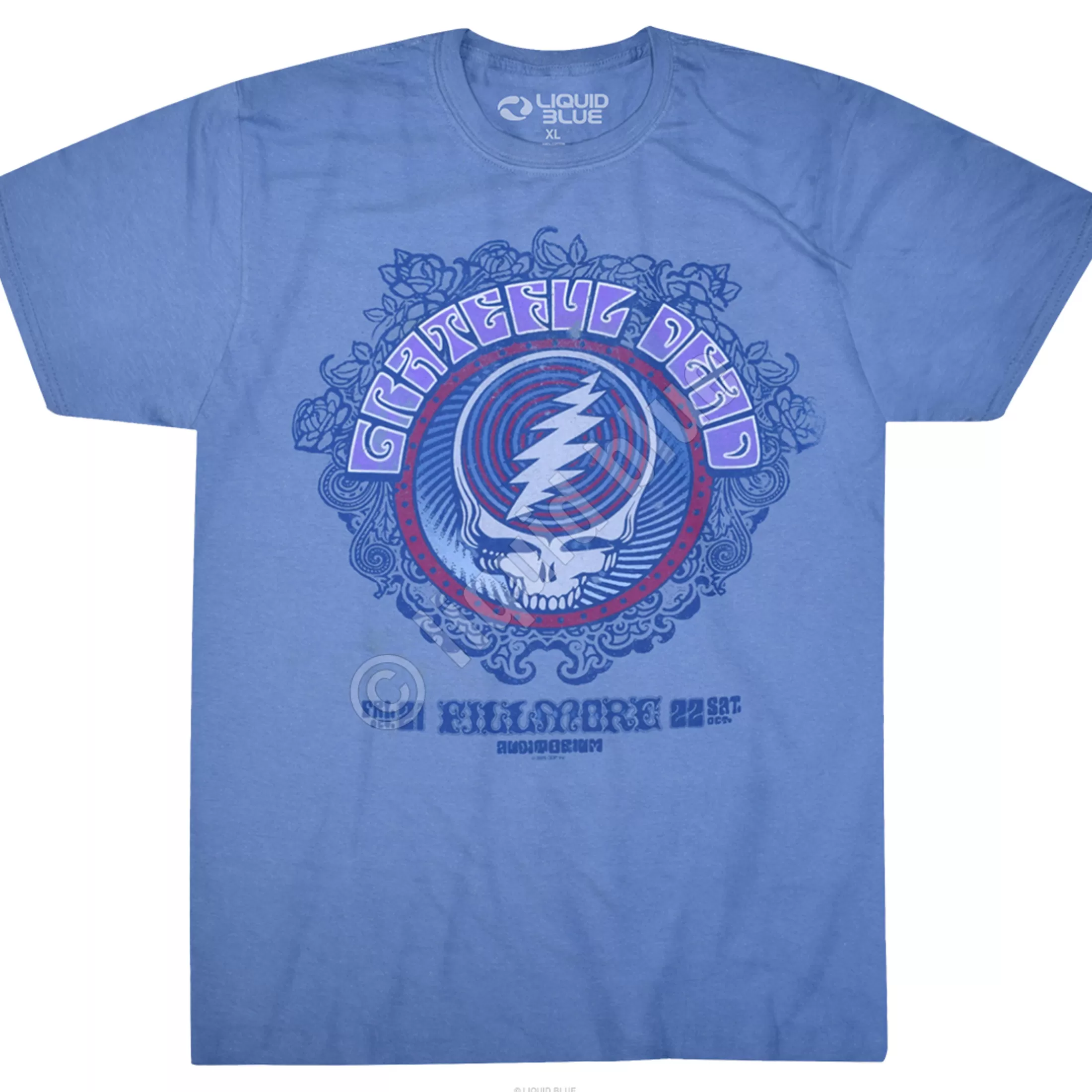 Athletic T-Shirt | Grateful Dead<Liquid Blue Fillmore Blue Athletic T-Shirt